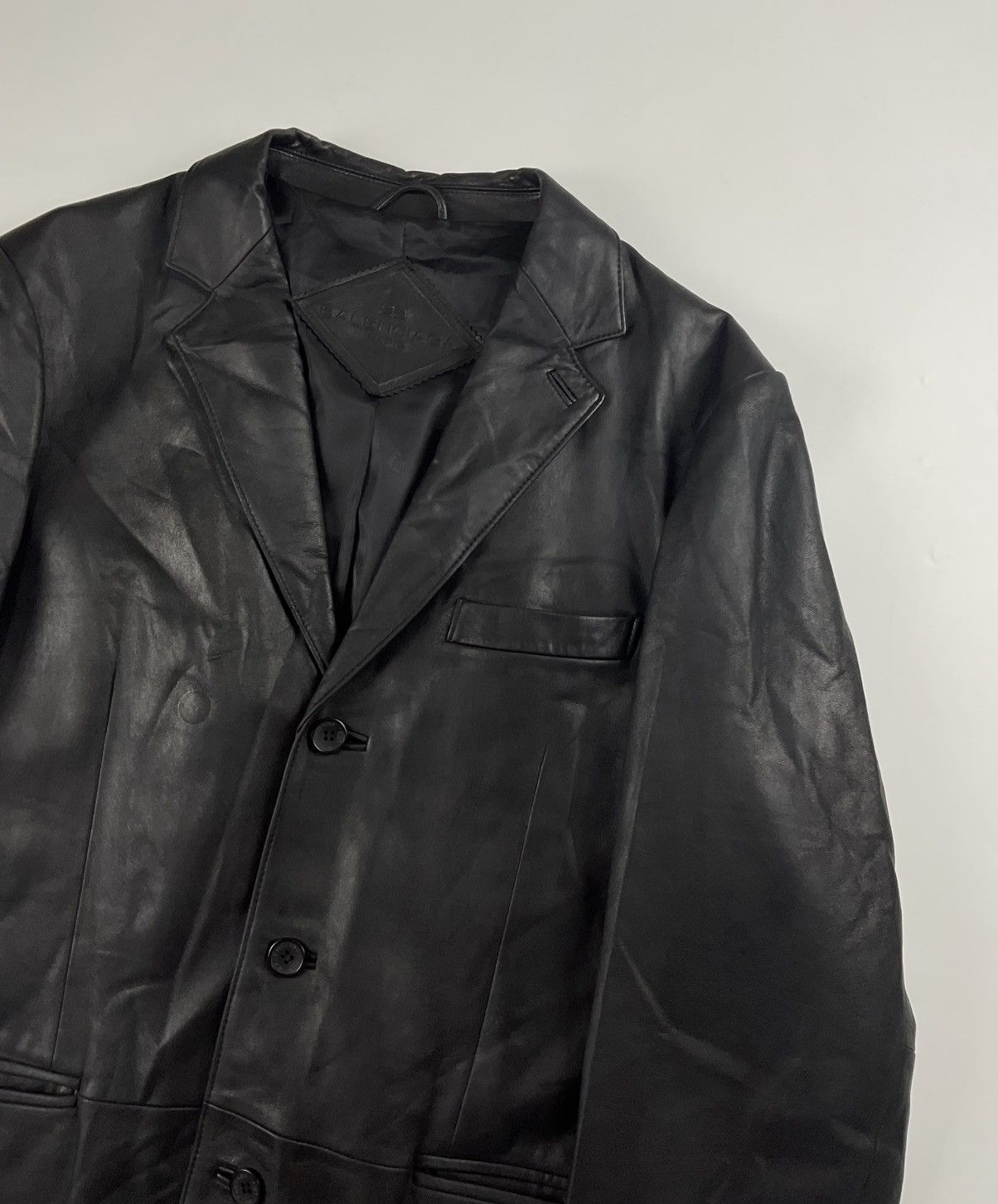 Balenciaga Vintage Balenciaga Leather Jacket Size US XL / EU 56 / 4 - 4 Thumbnail