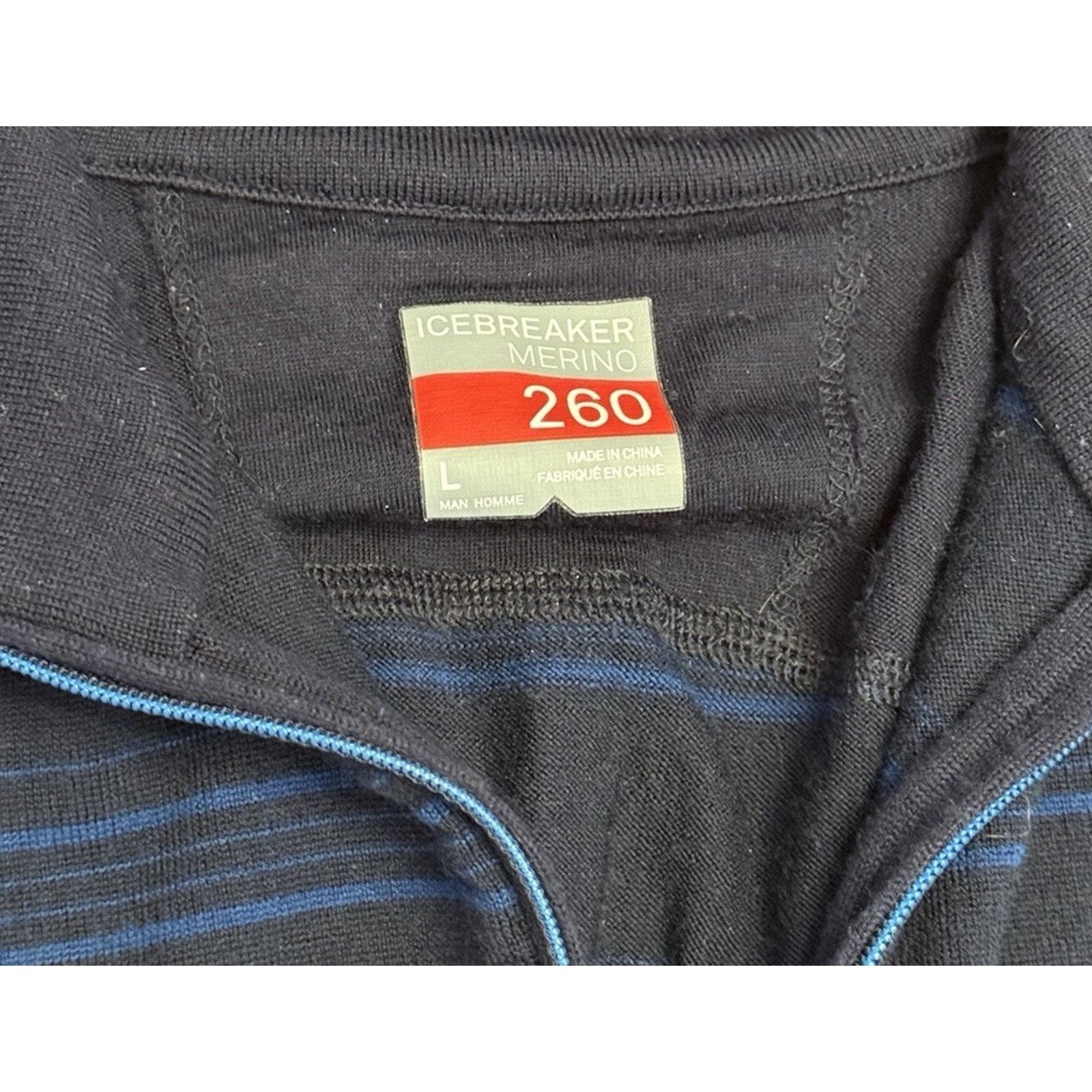 The Unbranded Brand Icebreaker Men's Classic Merino 260 1/4 Zip Long Sleeve Sz L Size US L / EU 52-54 / 3 - 6 Thumbnail