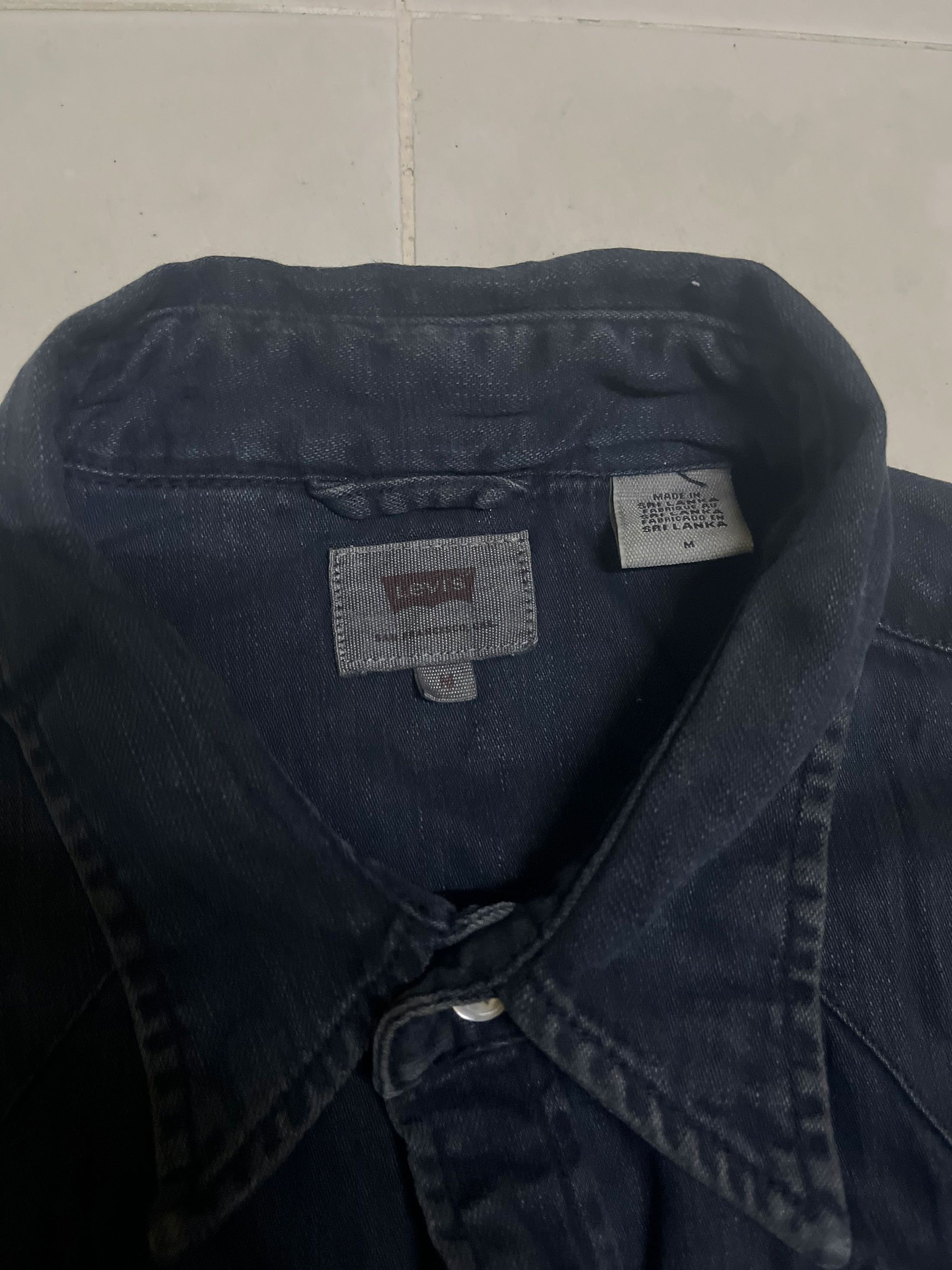 Levi's Levis Light Denim Pearl Snap Western Shirt Size US M / EU 48-50 / 2 - 2 Thumbnail