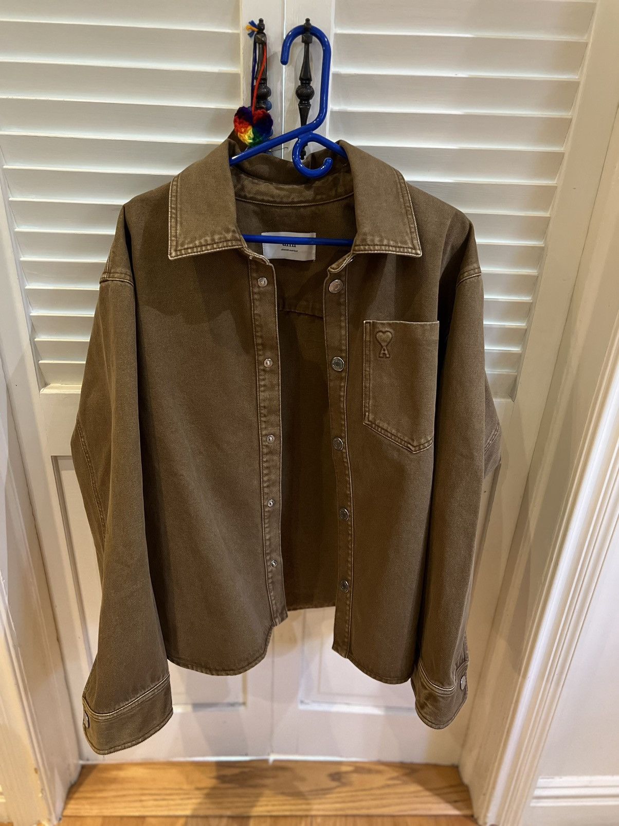AMI AMI Paris Cotton Denim Long Sleeve Overshirt Size US M / EU 48-50 / 2 - 10 Thumbnail
