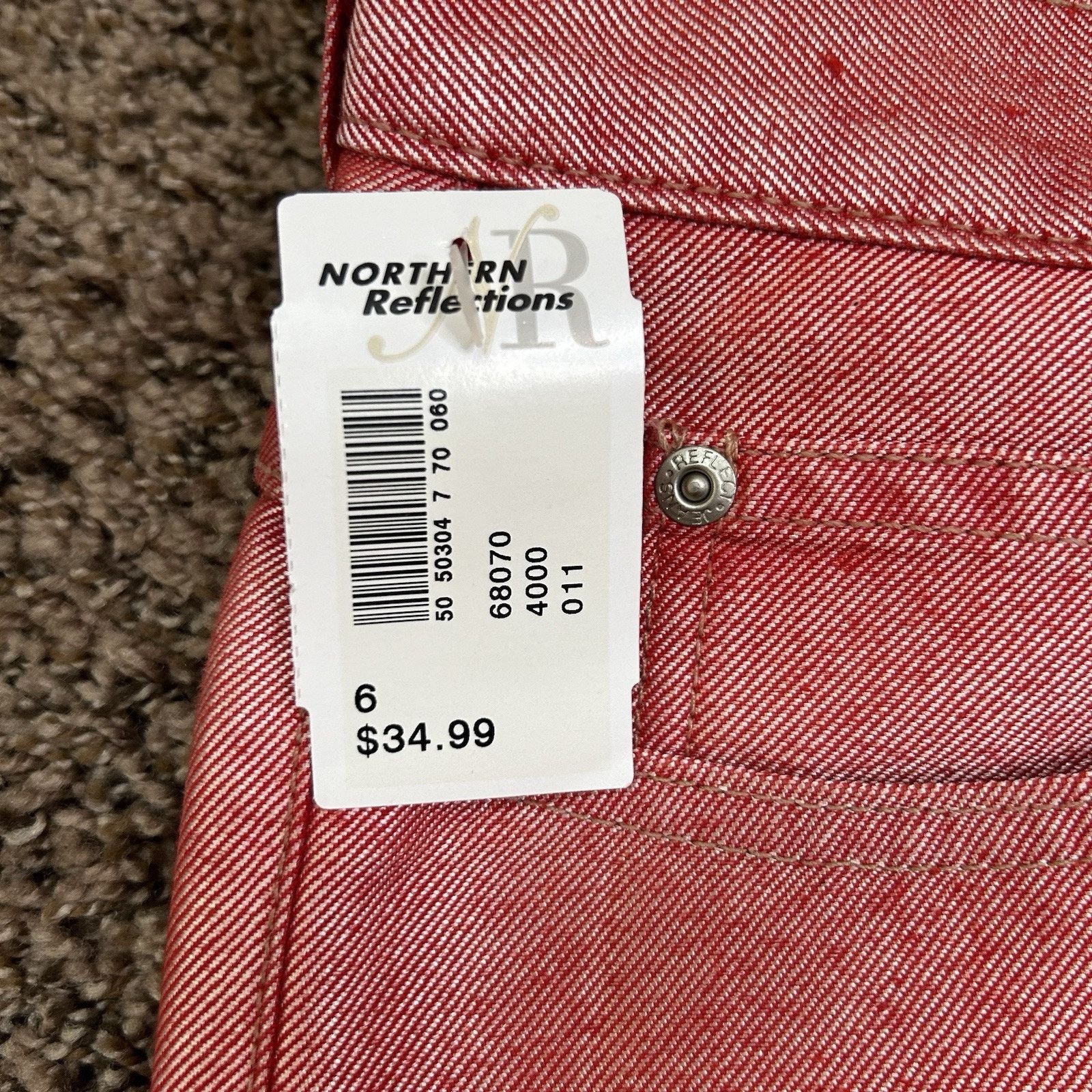 Other Vintage Reflect Jeans Red/Pink Metallic Womens Size 6 Size 28" / US 6 / IT 42 - 13 Thumbnail