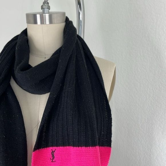 Vintage × Yves Saint Laurent VTG YSL Scarf Japan Knit 70s Size ONE SIZE - 3 Thumbnail