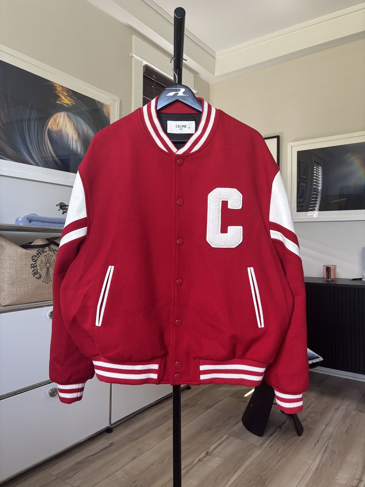 Celine | STEAL |CELINE RED LEATHER TEDDY JACKET Size US L / EU 52-54 / 3 - 2 Thumbnail