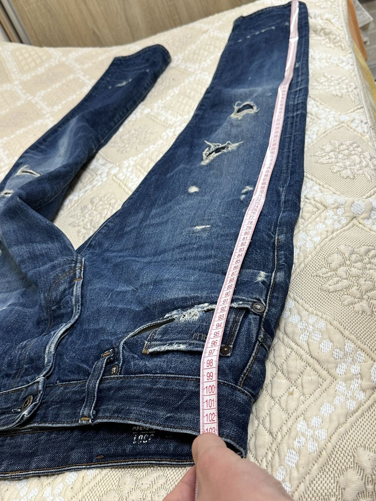 G-Star 🔥 G-Star Raw Ripped Jeans Distressed Denim Pants Vintage Size US 32 / EU 48 - 10 Thumbnail