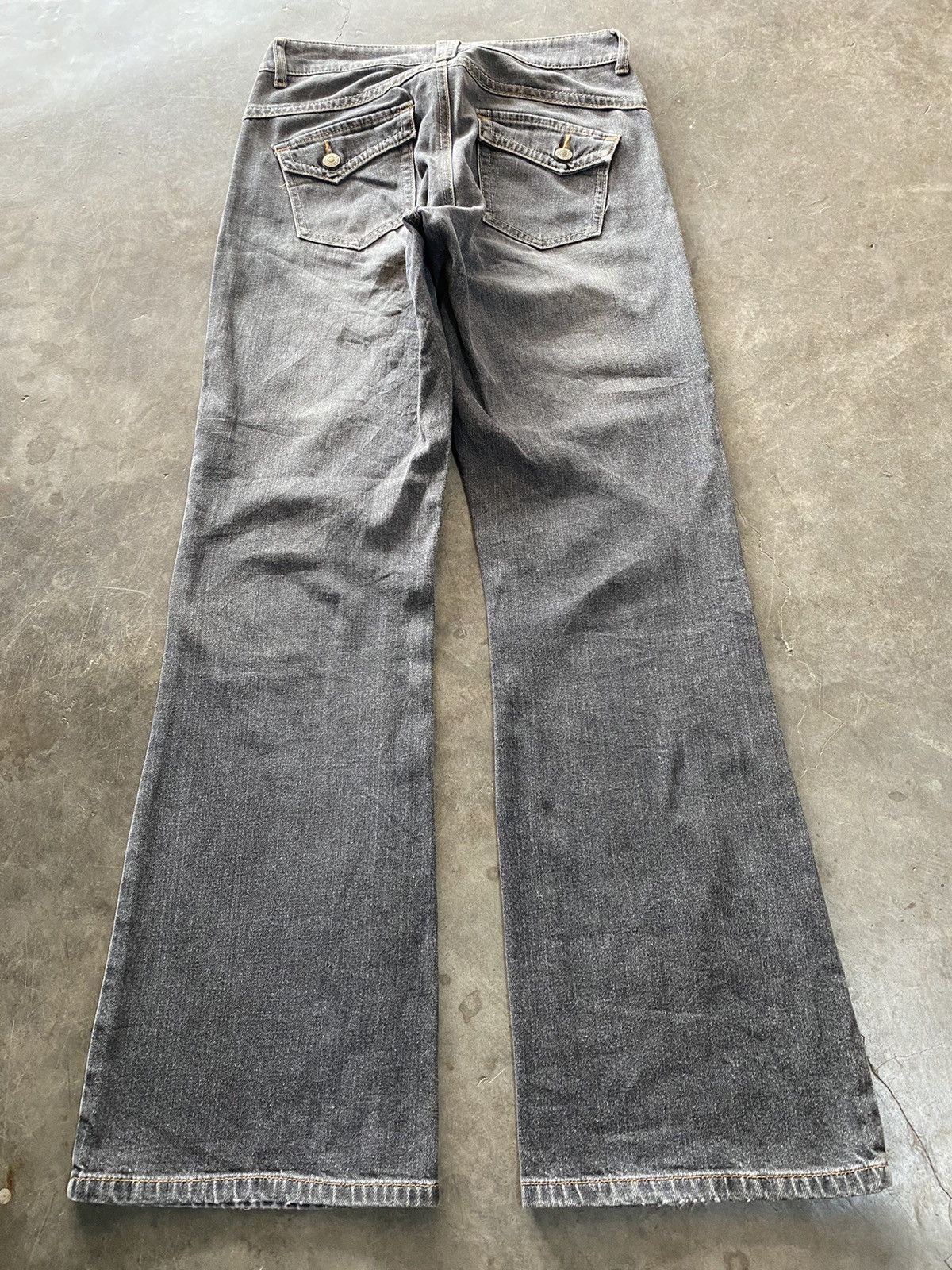 If Six Was Nine × Japanese Brand × Tornado Mart Flare Jeans Japanese BT051059 Fade Black Denim Size US 28 / EU 44 - 2 Thumbnail
