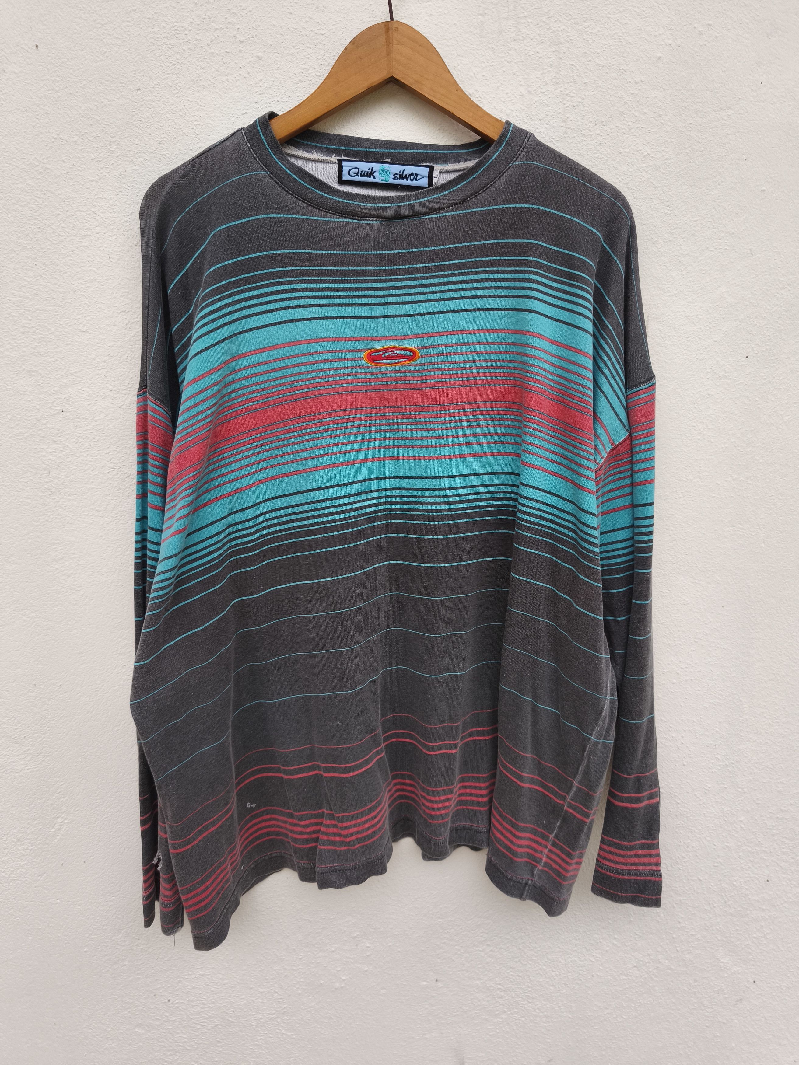 Quiksilver 🔥 Vtg 90s Vintage Quiksilver t shirt long sleeve oversized Size US L / EU 52-54 / 3 - 2 Thumbnail