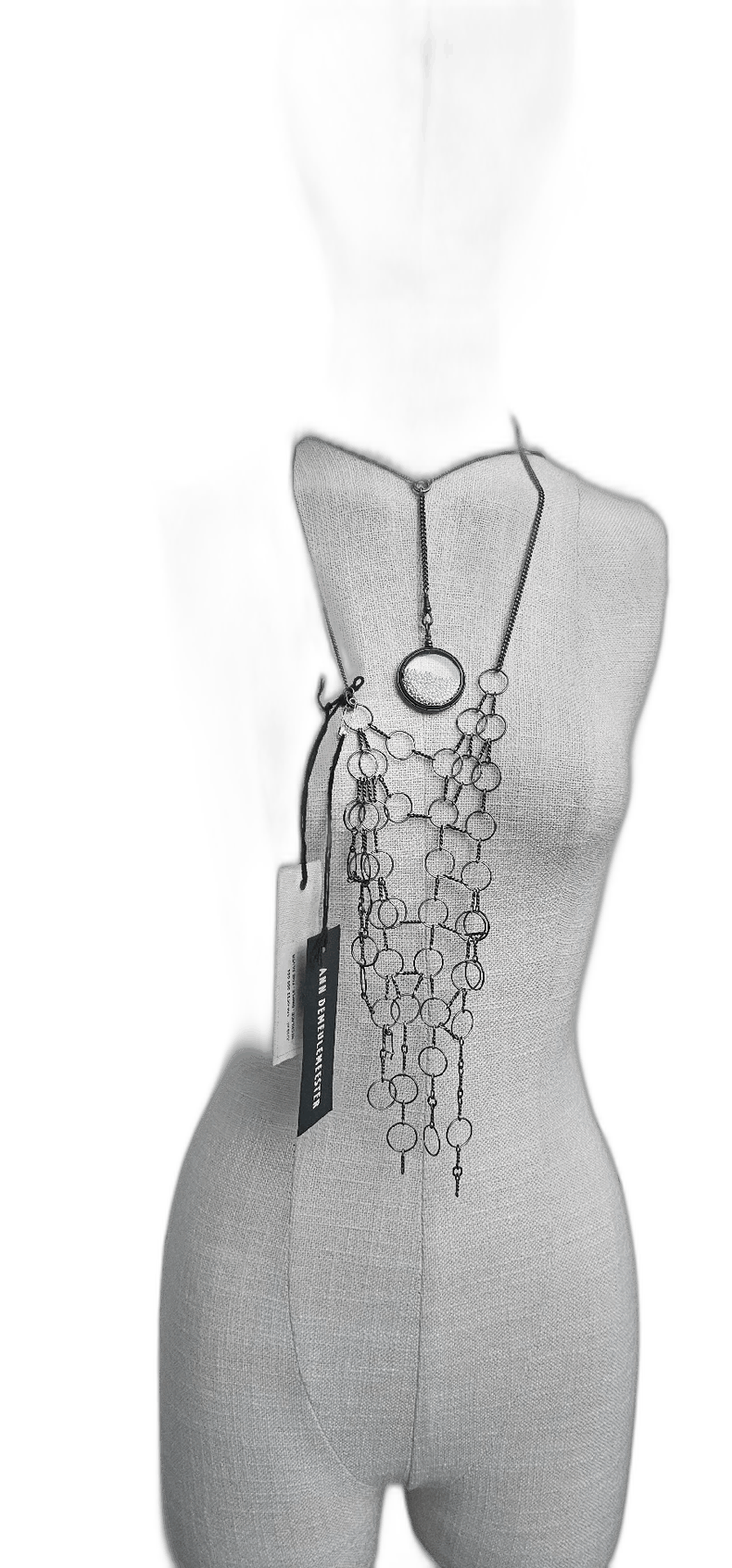 Ann Demeulemeester Silver Necklace with Crystals