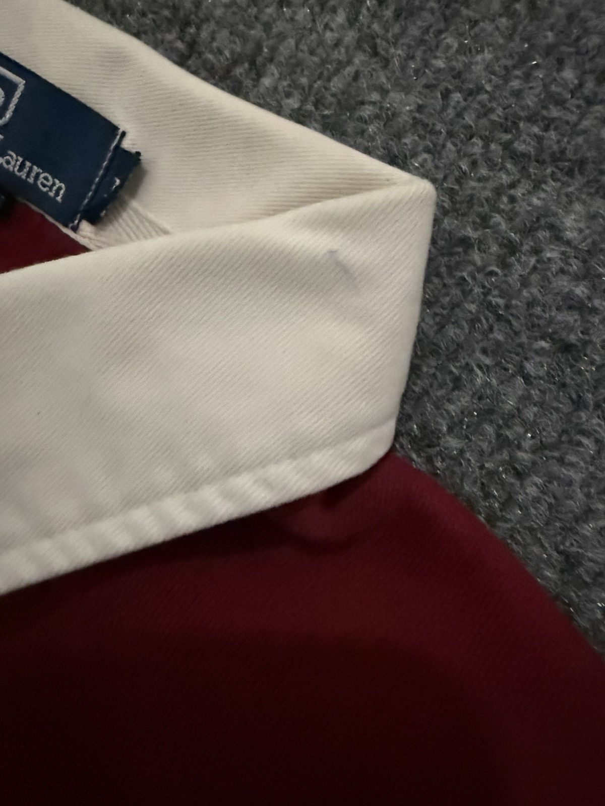 Polo Ralph Lauren Vintage Polo Ralph Lauren Fleece Rugby Shirt Maroon & Black Size US M / EU 48-50 / 2 - 6 Thumbnail