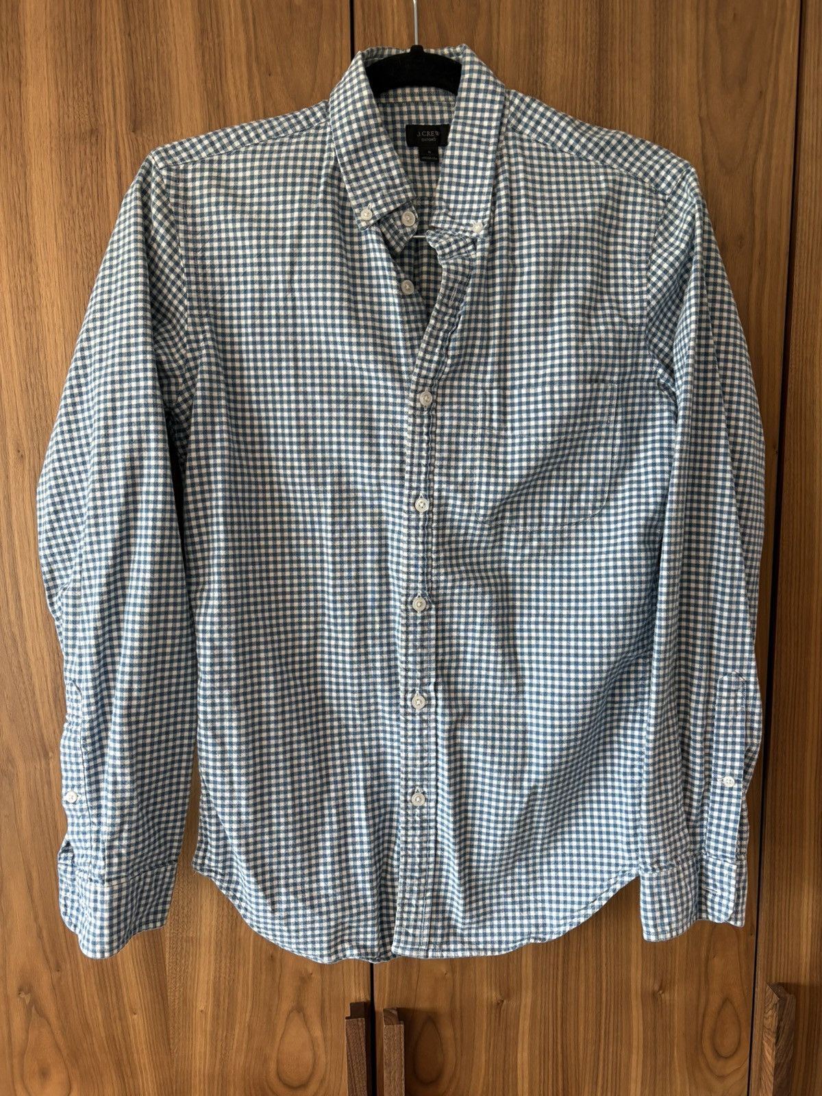 J.Crew J.Crew Blue Plaid Check Oxford Cloth Button Down Size US S / EU 44-46 / 1 - 1 Thumbnail