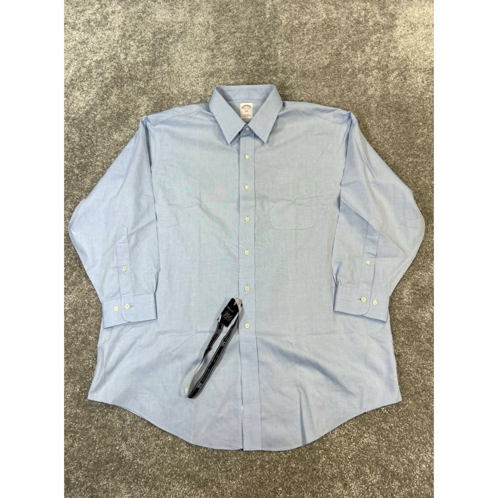 Brooks Brothers Brooks Brothers Dress Shirt Mens 17.5 Blue Cotton Button Up Shirt Size 48R - 2 Thumbnail