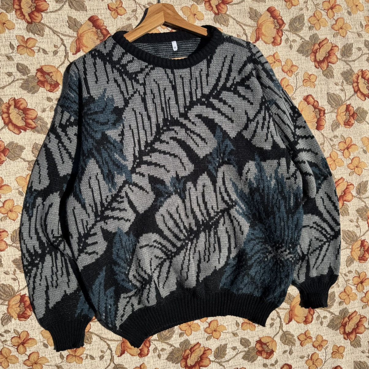 Vintage Vintage Floral Print Boxy Knit Leaf ALD JAPANESE VIBE Cute Size US L / EU 52-54 / 3 - 9 Thumbnail
