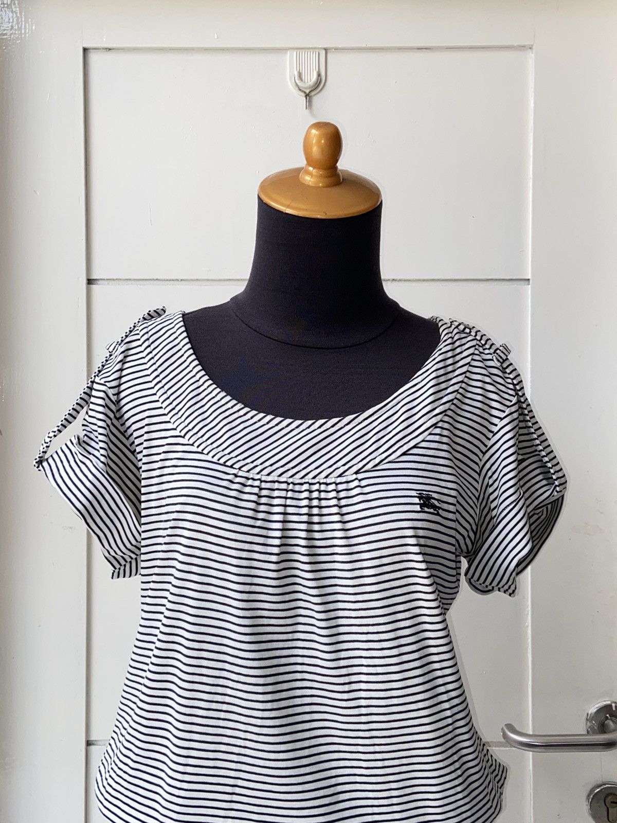 Burberry BURBERRY Striped Midi Dress Size XS / US 0-2 / IT 36-38 - 2 Thumbnail