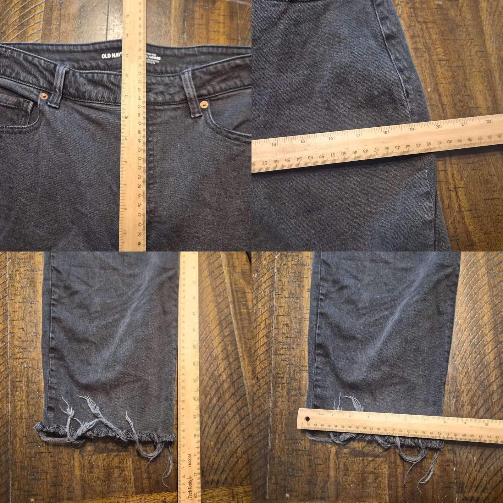 Old Navy Old Navy High Rise O.G. Loose Secret Smooth Pockets Denim Jeans Size 14 Black Womens Size 36" / US 14 / IT 50 - 8 Thumbnail