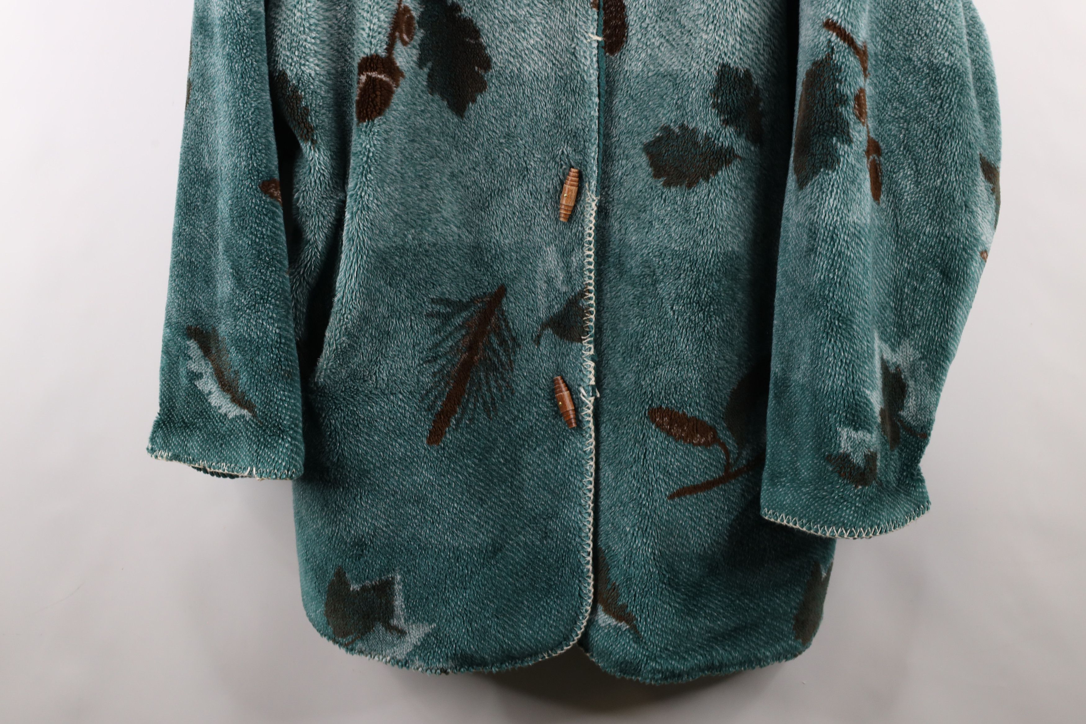 Vintage Vintage 90s Streetwear Reversible Leaf Acorn Print Jacket Size XL / US 12-14 / IT 48-50 - 3 Thumbnail