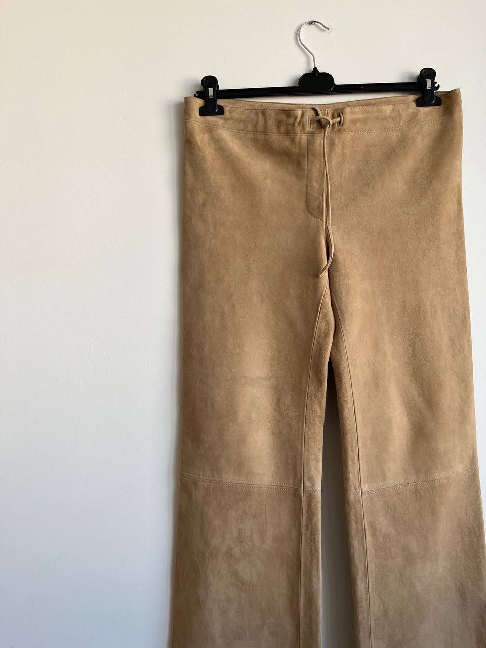 Vintage Vintage Beige Real Leather Biker Pants Size 30" / US 8 / IT 44 - 2 Thumbnail