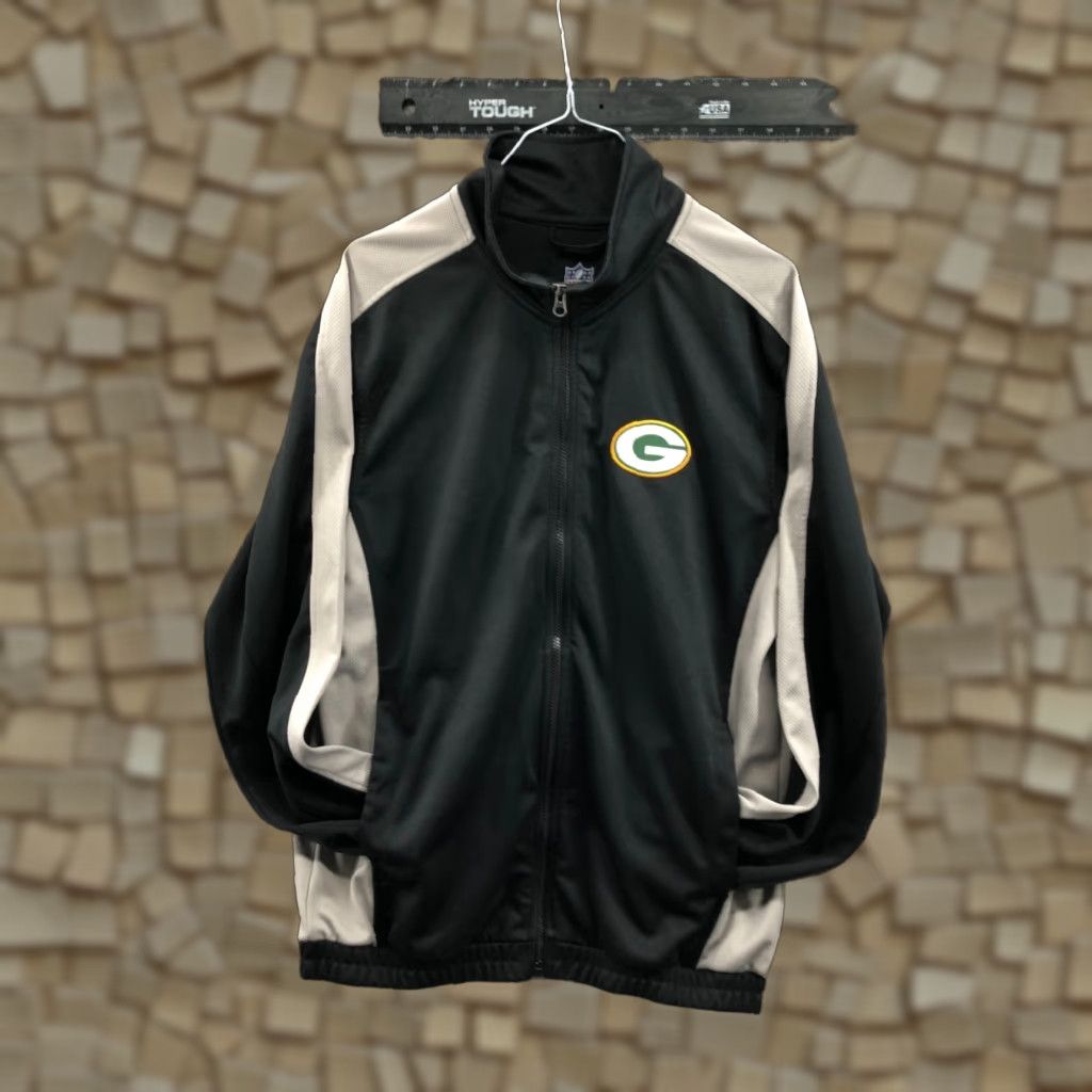 NFL NFL Packers Sweatshirt Mens M Long Sleeve Mock Neck Full Zip Hooded Pockets Black Cotton Knit Logo Shirt Womens Mens Girls? Size US M / EU 48-50 / 2 - 1 Thumbnail