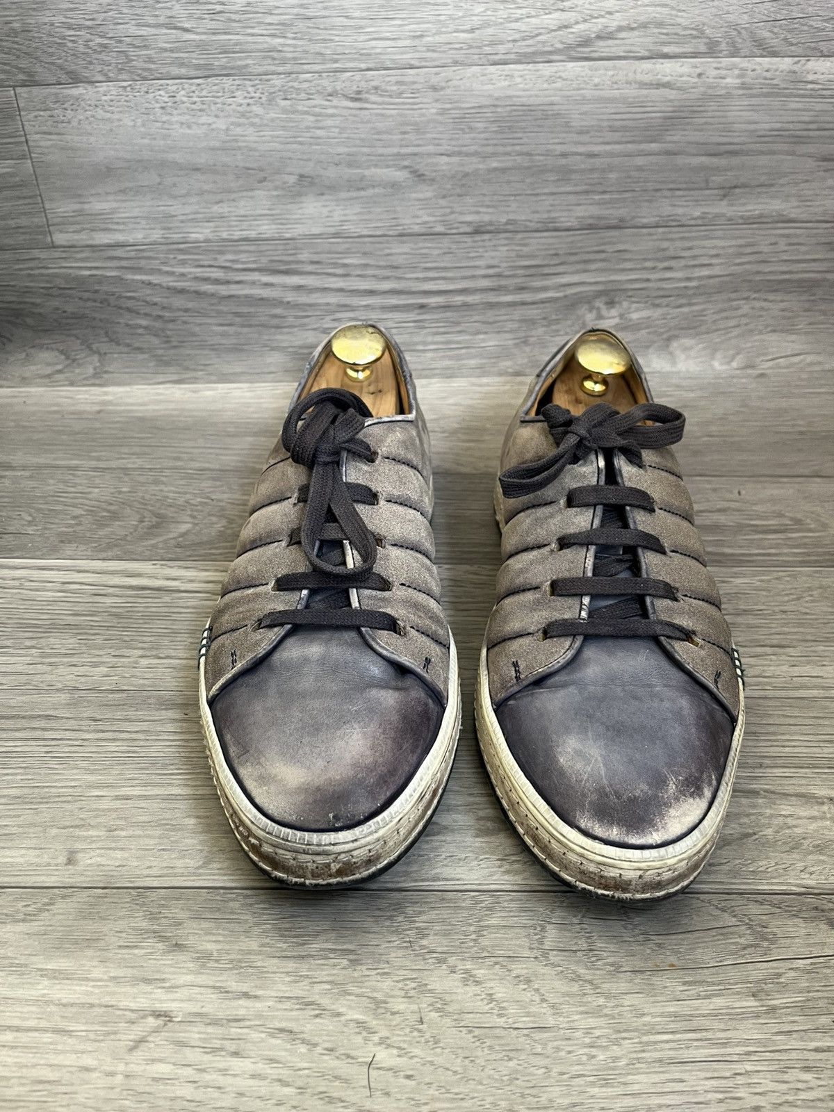 Berluti Berluti playfield grey patina sneakers sz 11 Size US 12 / EU 45 - 2 Thumbnail
