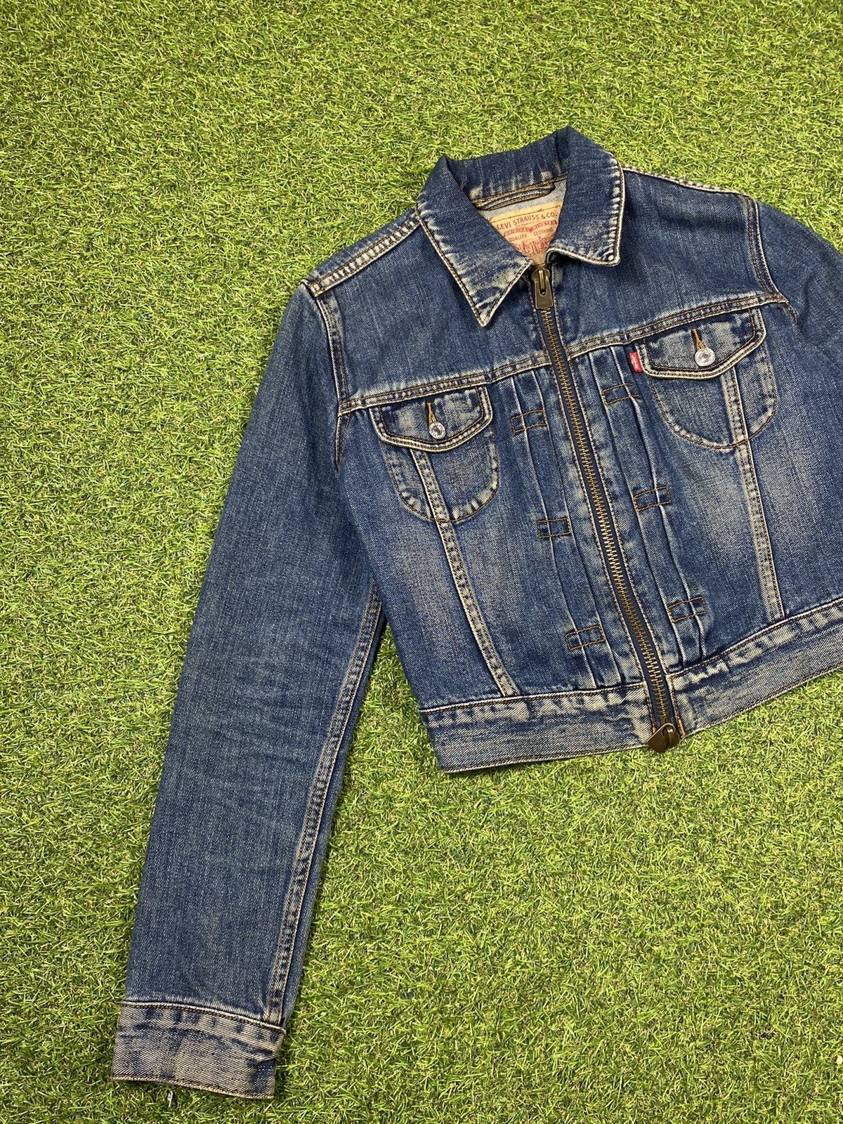 Levi's × Levi's Vintage Clothing × Vintage Vintage Y2K Levi’s zip denim jacket jeans streetwear size M Size M / US 6-8 / IT 42-44 - 3 Thumbnail
