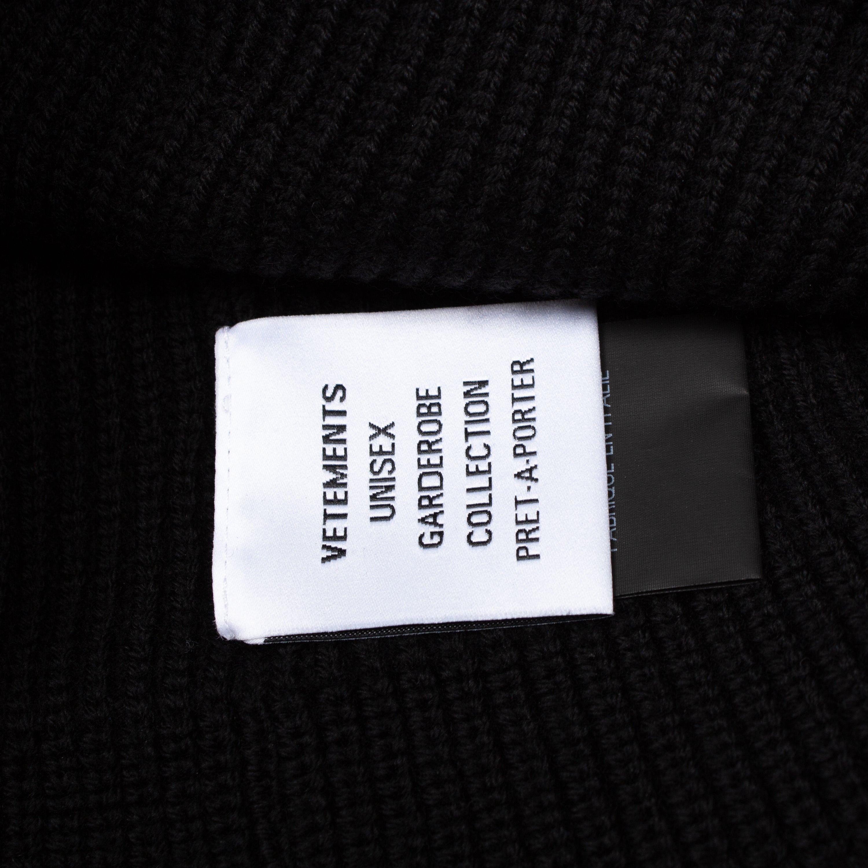 Vetements VETEMENTS BLACK LOGO BEANIE Size ONE SIZE - 4 Thumbnail