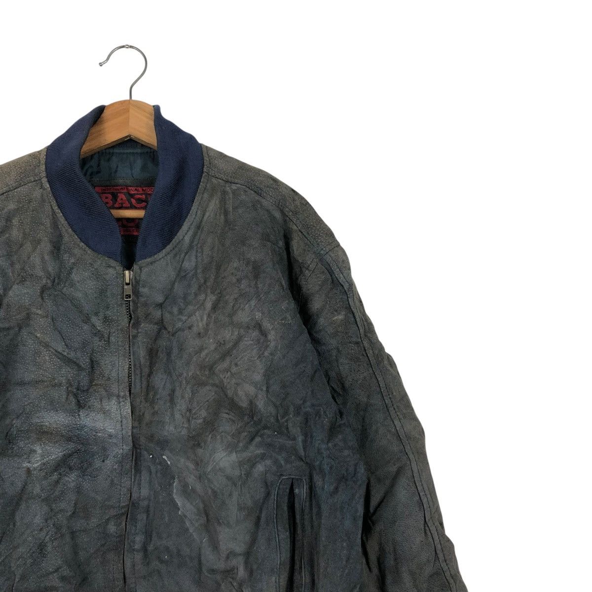 Japanese Brand 🔥VINTAGE LEATHER JACKET BOMBER BACK LOT ISSEY MIYAKE Size US L / EU 52-54 / 3 - 8 Thumbnail