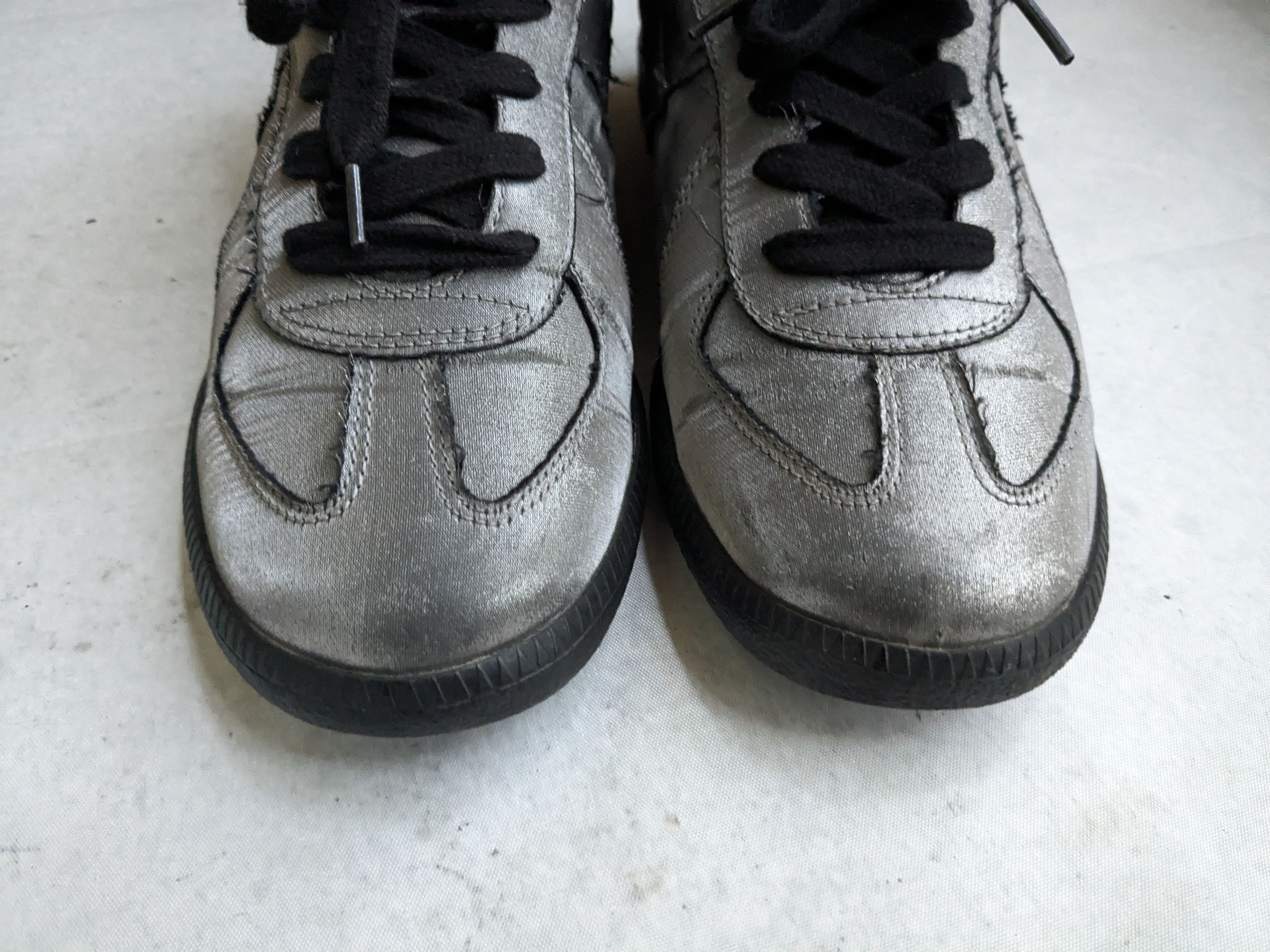Maison Margiela Silver Maison Marigela Replica GAT Silver Black Satin 8.5 Size US 8.5 / EU 41-42 - 3 Thumbnail