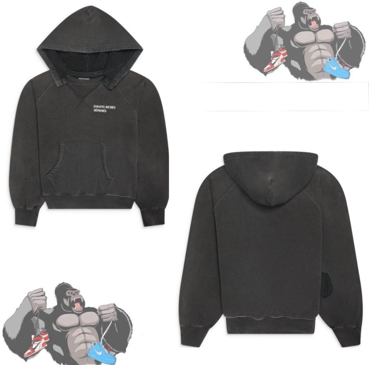 Enfants Riches Deprimes Enfants Riches Deprimes Logo Raglan Afterhood Light Black Size US XL / EU 56 / 4 - 1 Thumbnail