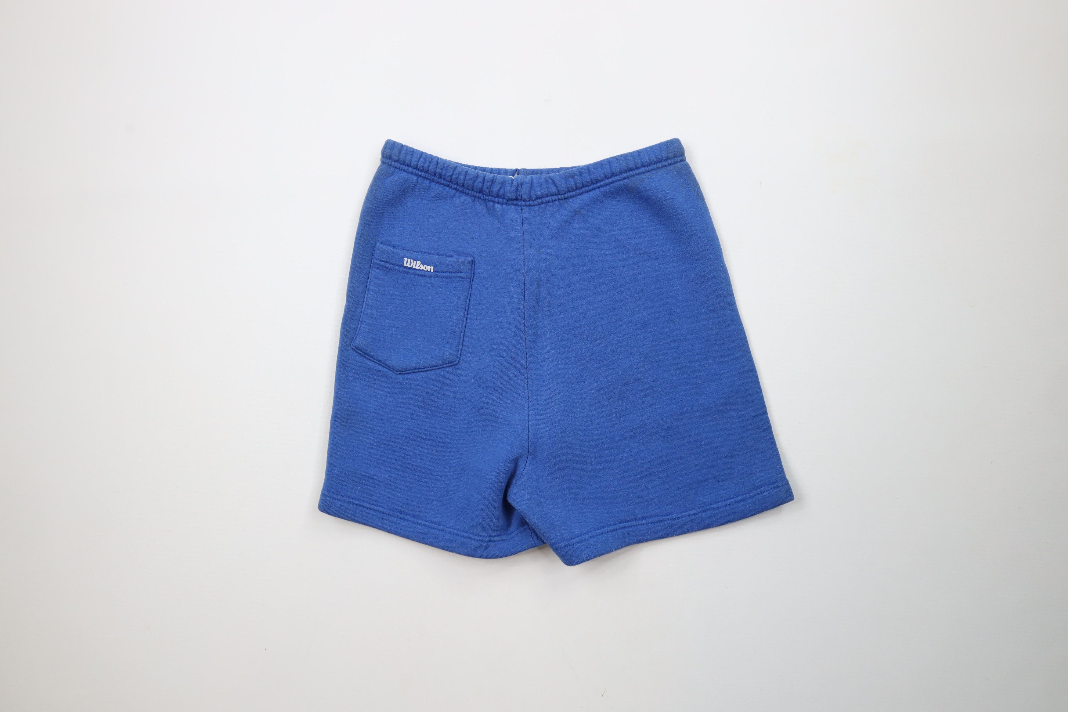 Vintage Vintage 70s Wilson Spell Out Sweatpants Shorts Blue USA Size US 32 / EU 48 - 10 Thumbnail