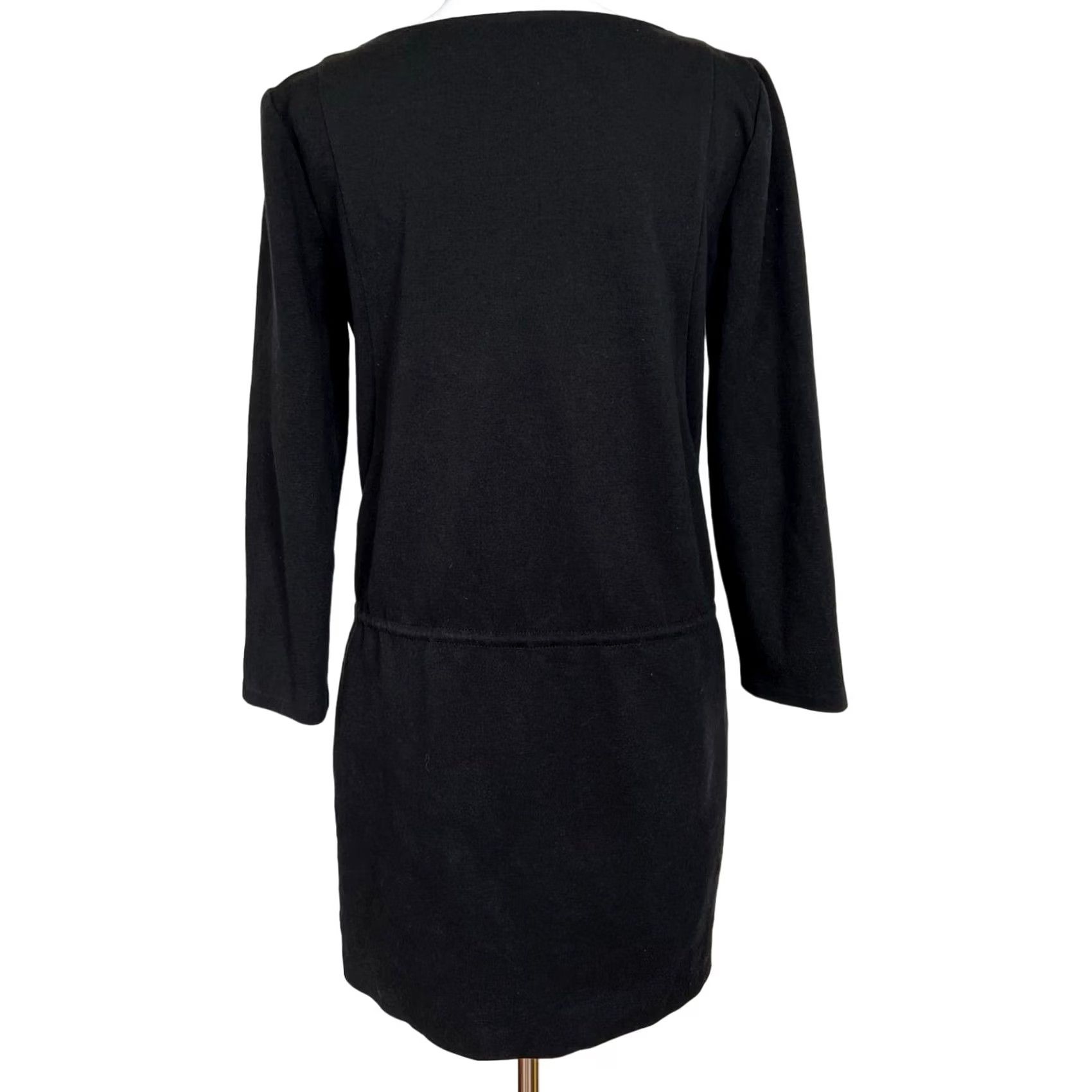 Elie Tahari VINTAGE Elie Tahari Black Dress Long Sleeve Drawstring Pockets Womens S Dress Casual Shift Size S / US 4 / IT 40 - 4 Thumbnail