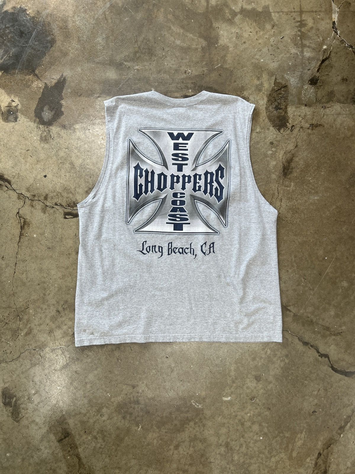 West Coast Choppers Vintage West Coast Choppers Cross Tee Cut Sleeve XXXL Size US XXL / EU 58 / 5 - 2 Thumbnail
