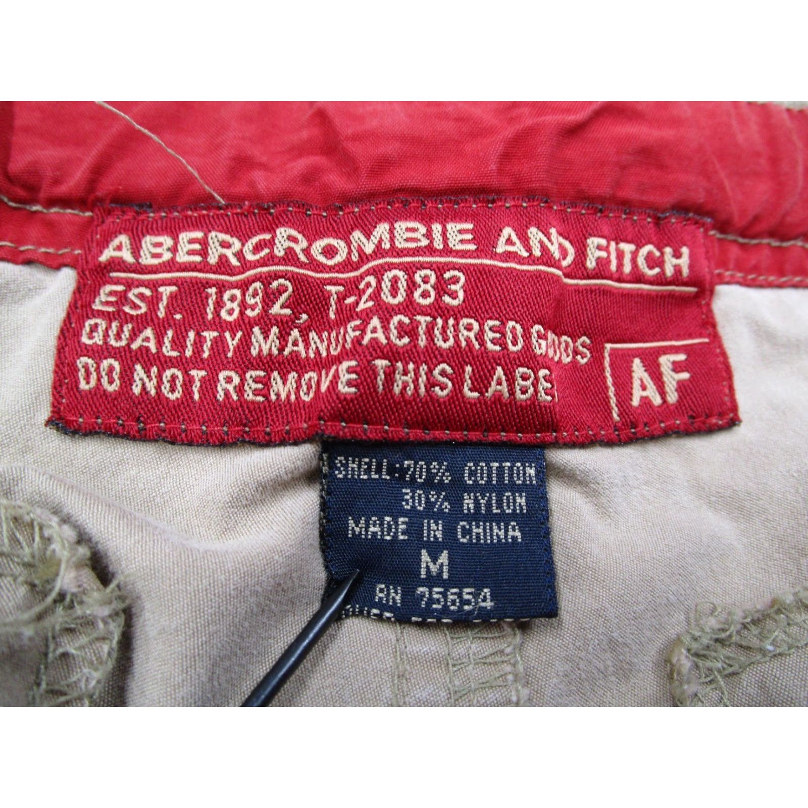 Abercrombie & Fitch VINTAGE Abercrombie & Fitch Pants Men Medium Beige Belted Convertible Cargo Pants 90s Army Bohemian Nature Outdoor Pocketless? Size US 31 - 3 Thumbnail
