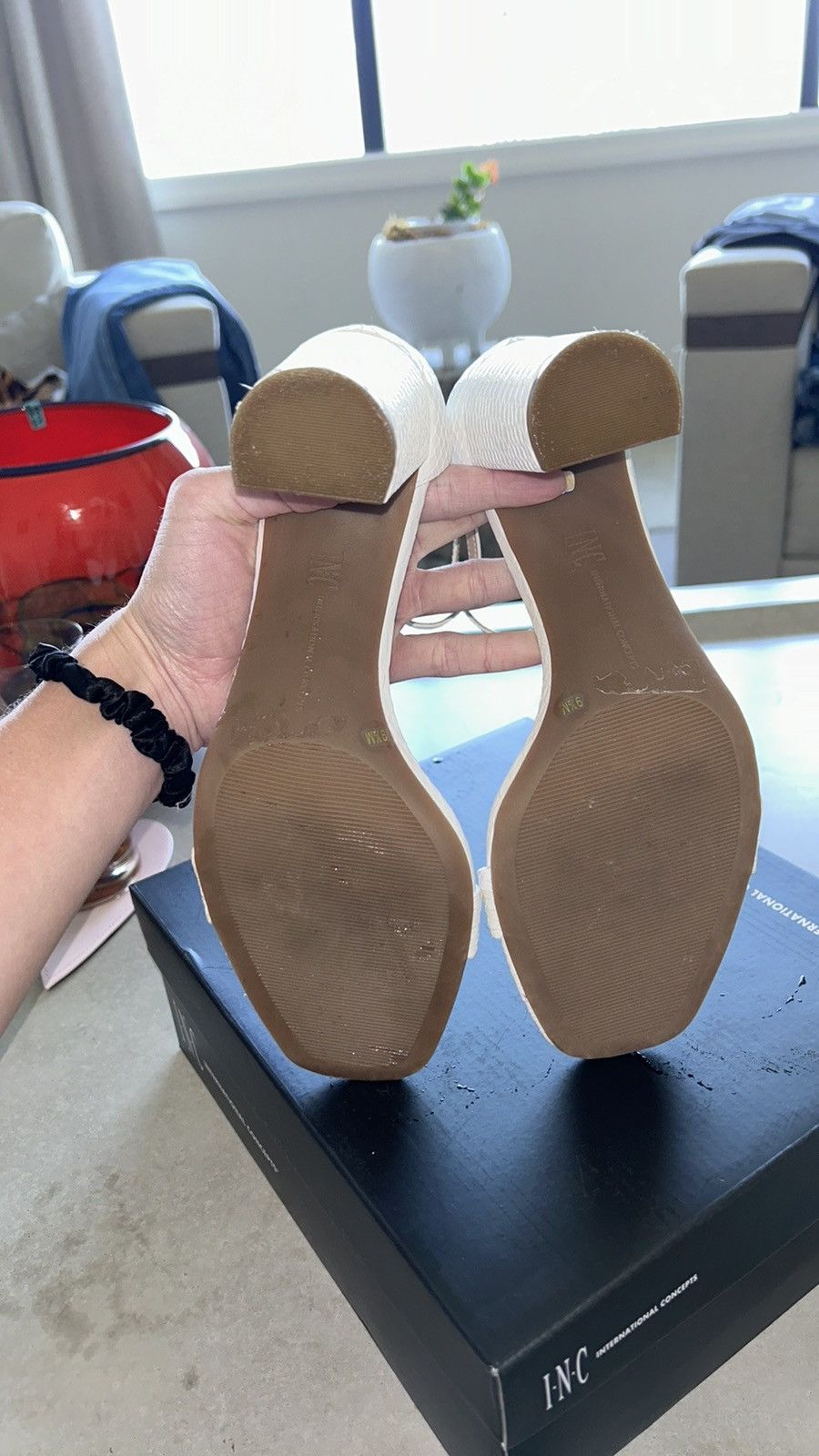 I.N.C Women’s white Sandals with a heel Size US 9.5 / IT 39.5 - 6 Thumbnail