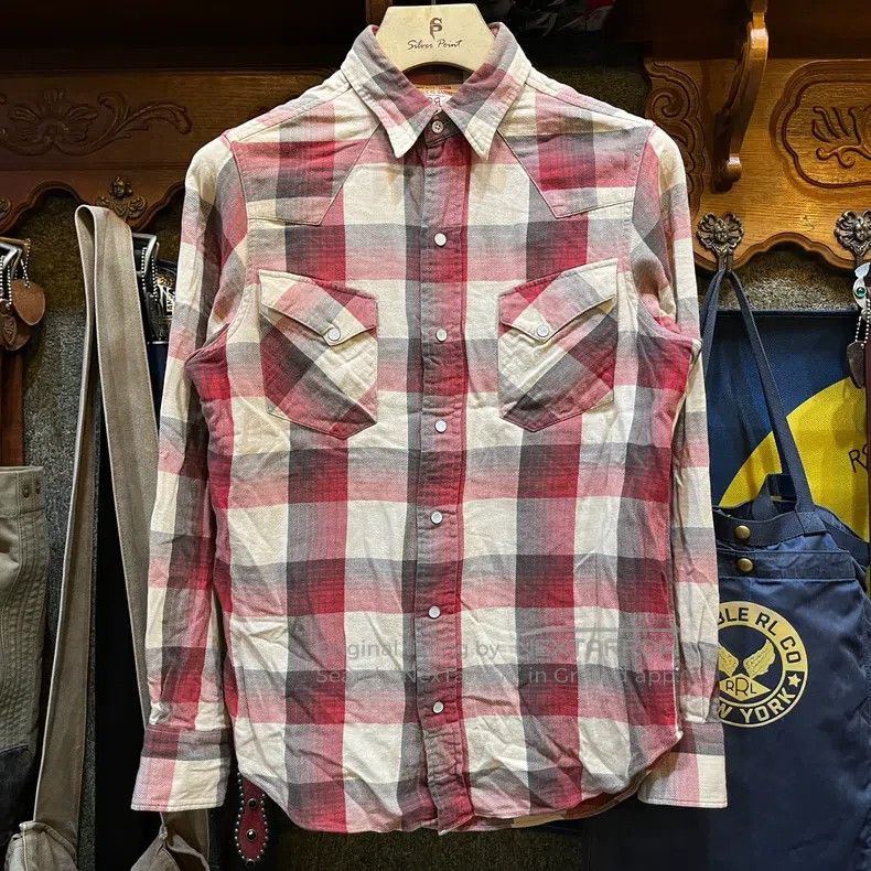 RRL Ralph Lauren RRL Ralph Lauren Early White Label Red Star Plaid Western Size US S / EU 44-46 / 1 - 1 Thumbnail