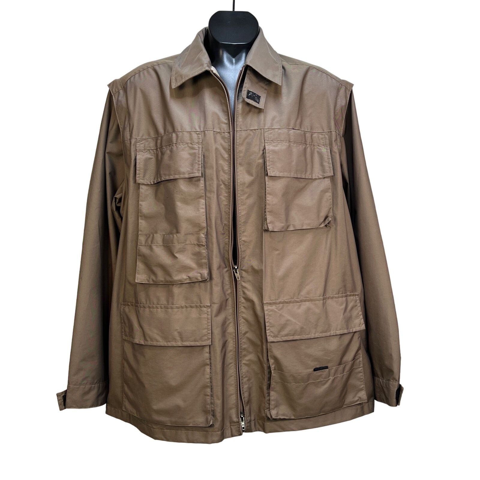 Vintage Vintage Navy Coat Brown Windbreaker Convertible Jacket Preca Size US XL / EU 56 / 4 - 1 Thumbnail