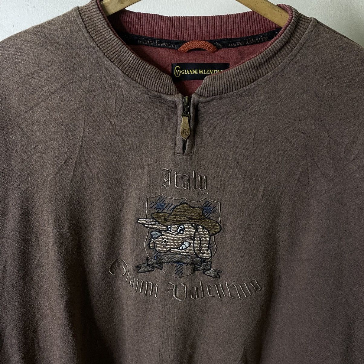 Gianni Valentino Gianni Valentino Quarter Zipper Sweatshirt Size US XL / EU 56 / 4 - 2 Thumbnail