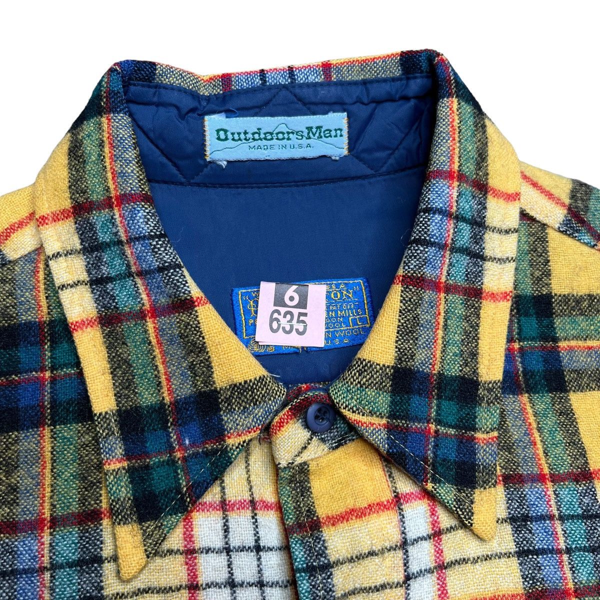 Pendleton × Vintage Vintage Pendleton Plaid Yellow Wool Board Button Up Shirt Size US L / EU 52-54 / 3 - 2 Thumbnail