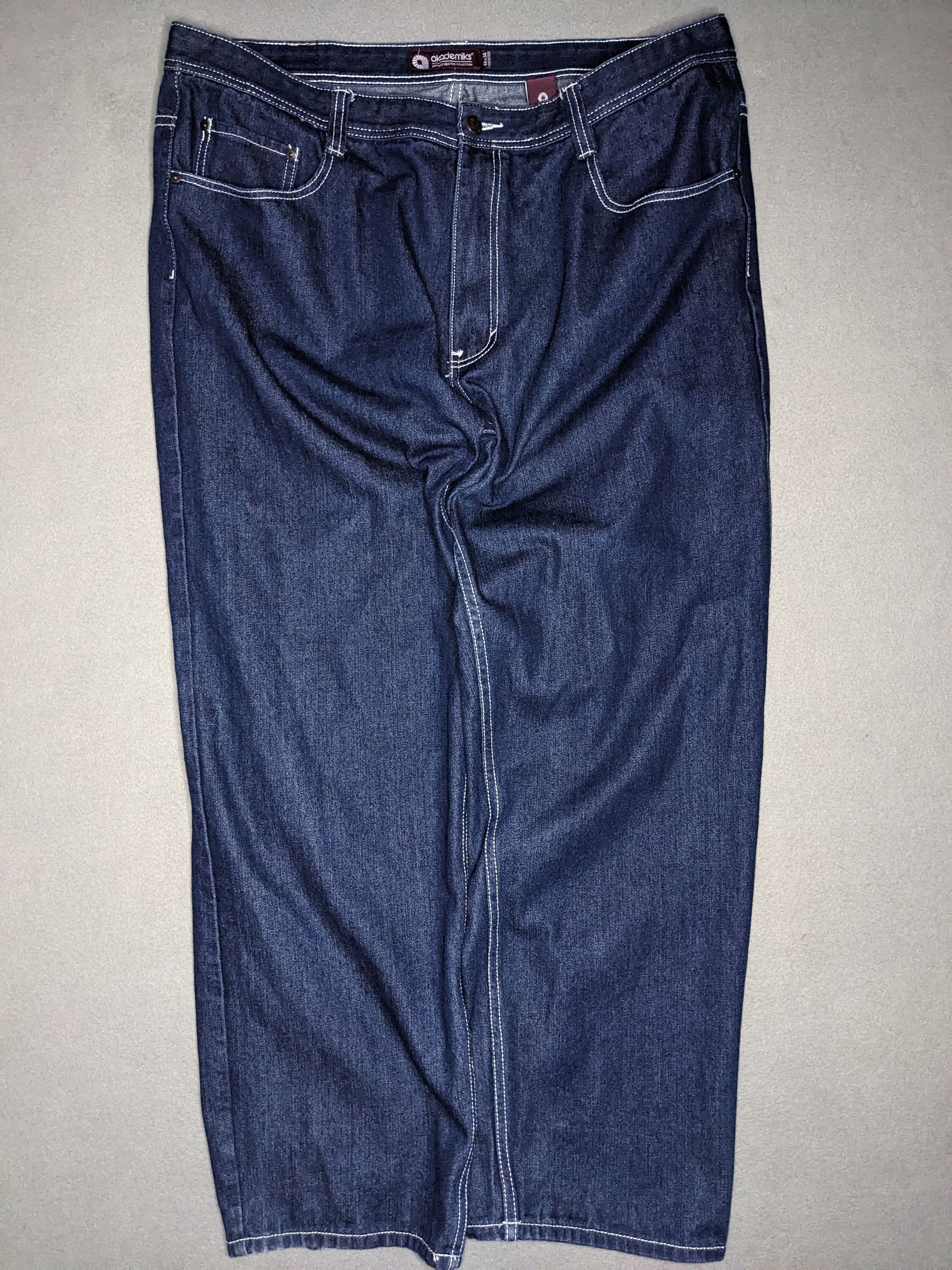Akademiks VTG Akademiks Jeans Y2K Baggy Denim 44x34 Wide Leg Straight Size US 44 / EU 60 - 2 Thumbnail