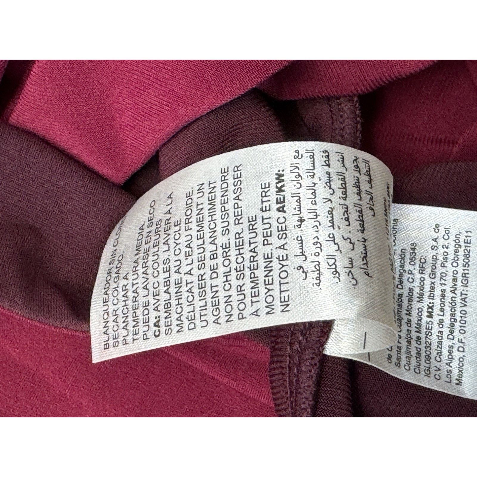 Chicos CHICOS Womens Polyester Elastane Shift Dress Maroon Size 0/S Size S / US 4 / IT 40 - 8 Thumbnail