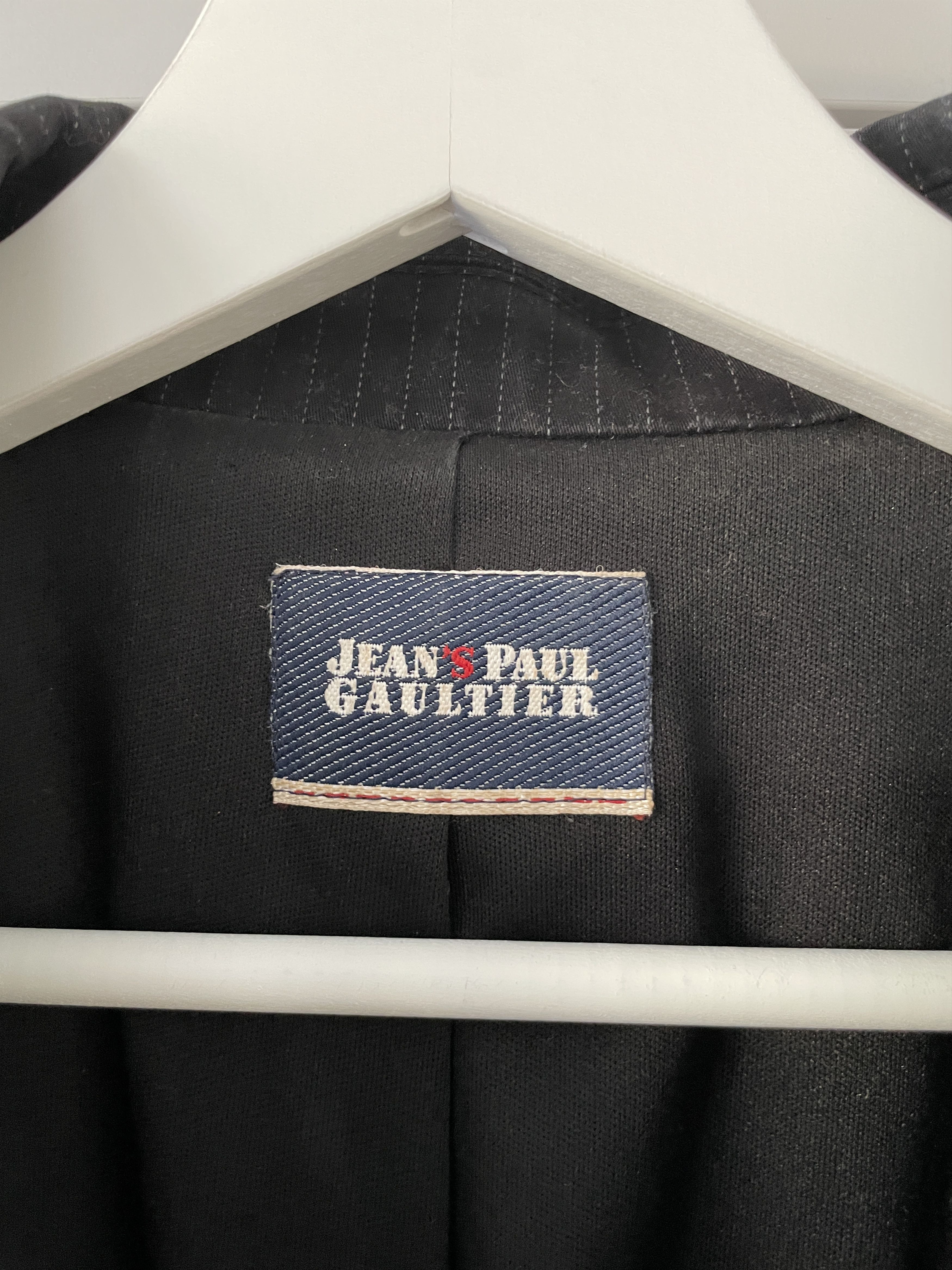 Jean Paul Gaultier Jean Paul Gaultier Black Pinstripe Tailored Blazer - 1990s Size S / US 4 / IT 40 - 6 Thumbnail