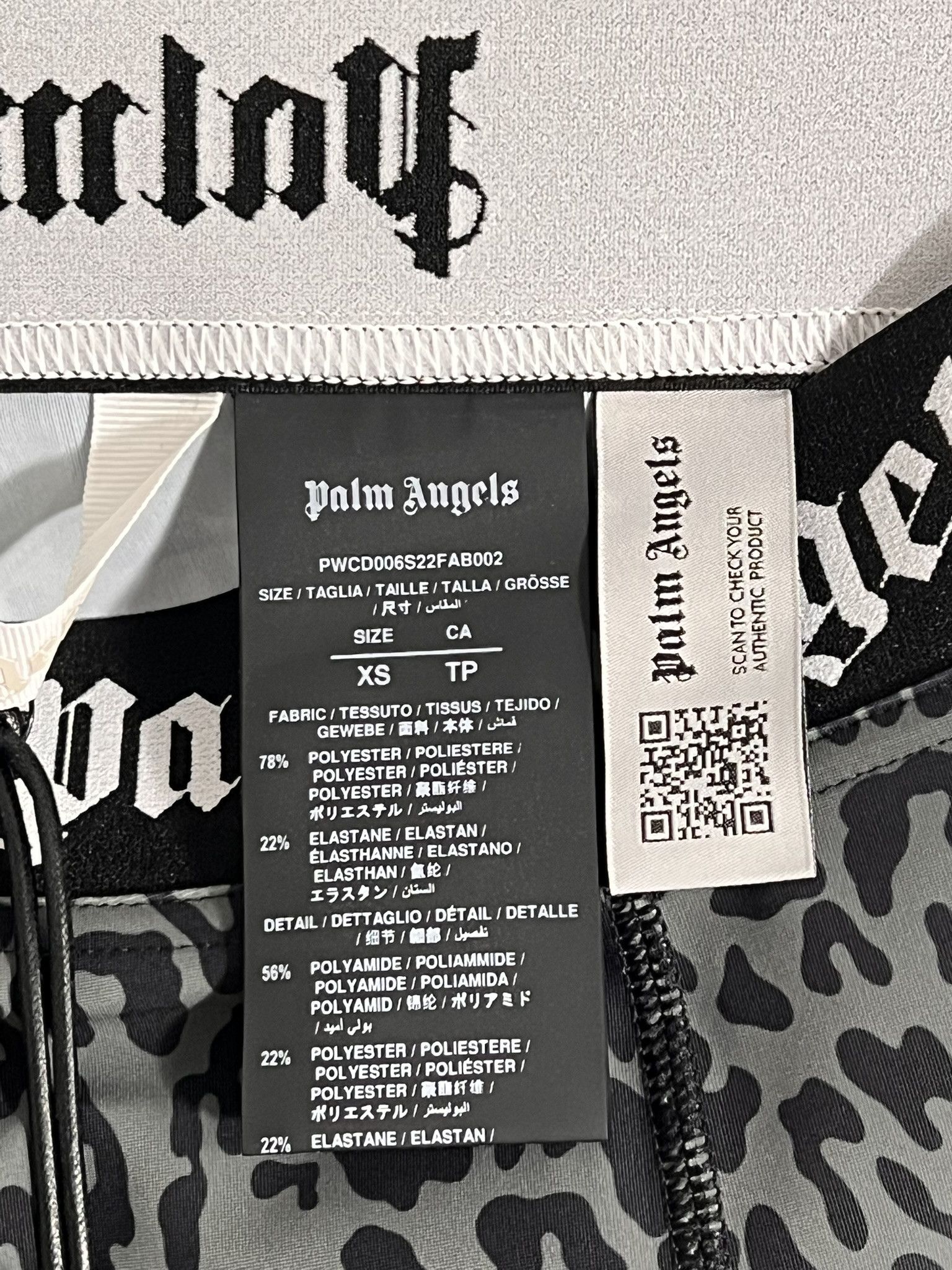 Palm Angels NEW PALM ANGELS Leopard Leggings Camo Stretchy Black XS Size 22" - 10 Thumbnail