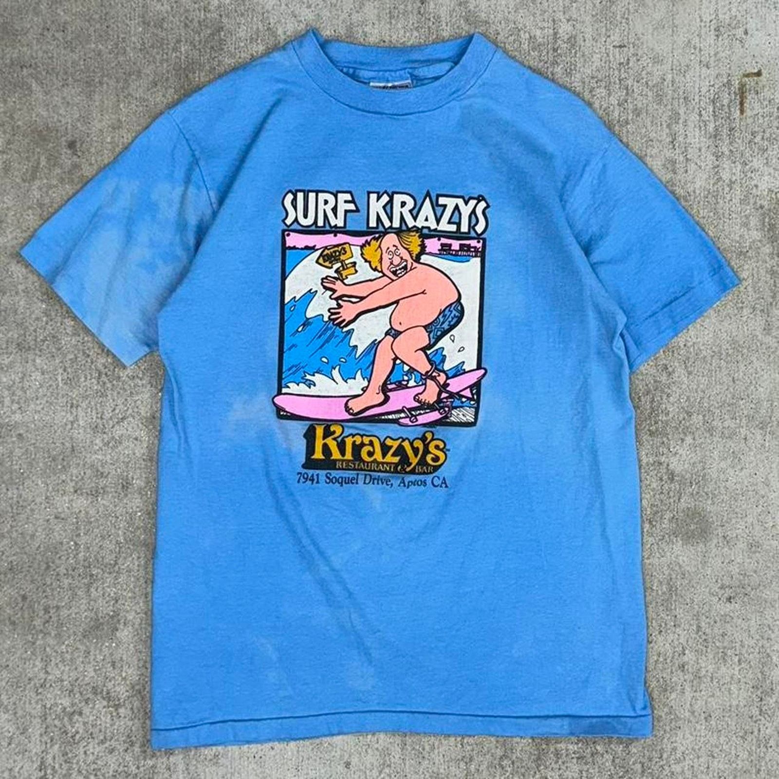 Hanes Vintage 80s surf restaurant t-shirt Size US M / EU 48-50 / 2 - 1 Thumbnail