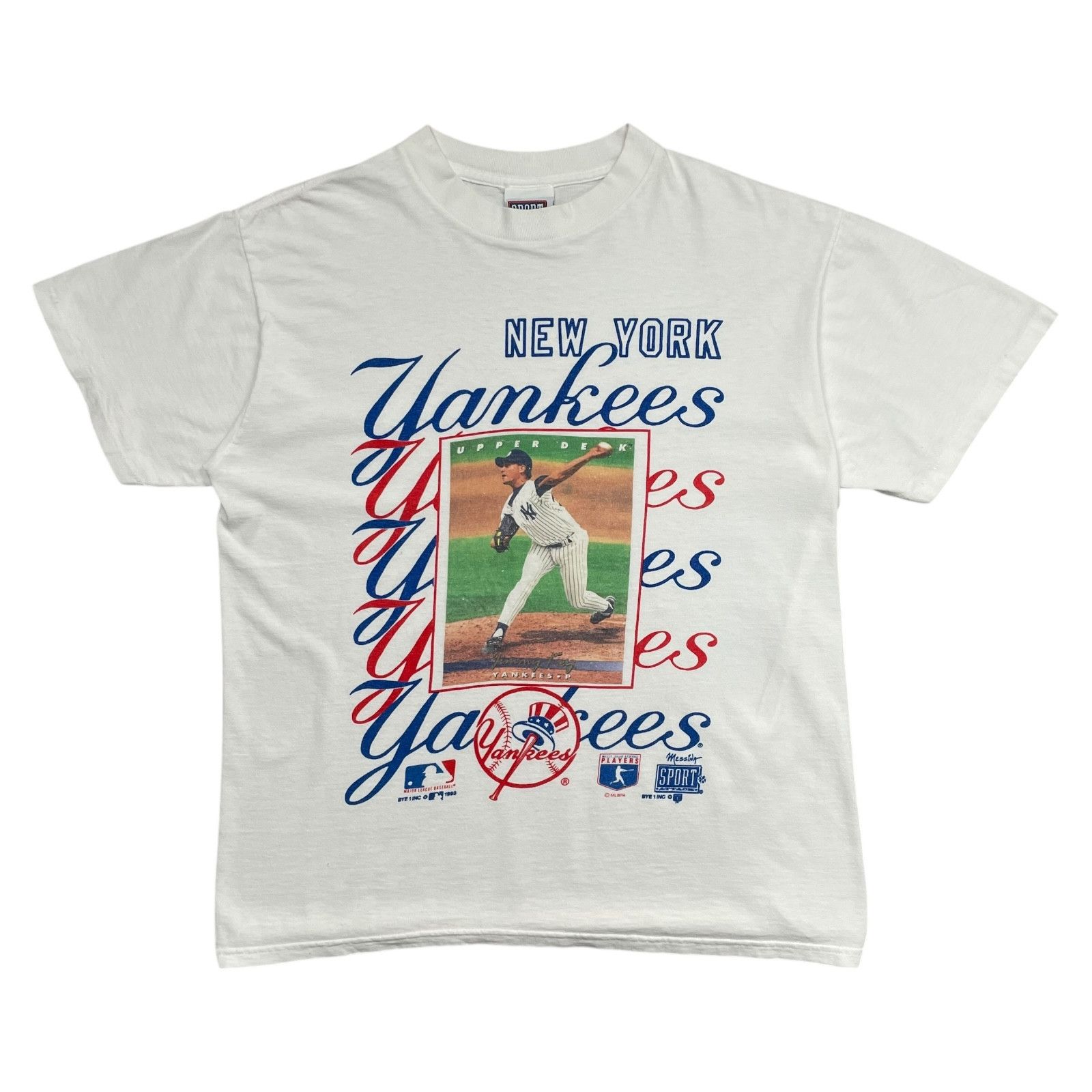 RARE 90s NEW YORK YANKEES JIMMY KEYS UPPER DECK 1993 T-SHIRT