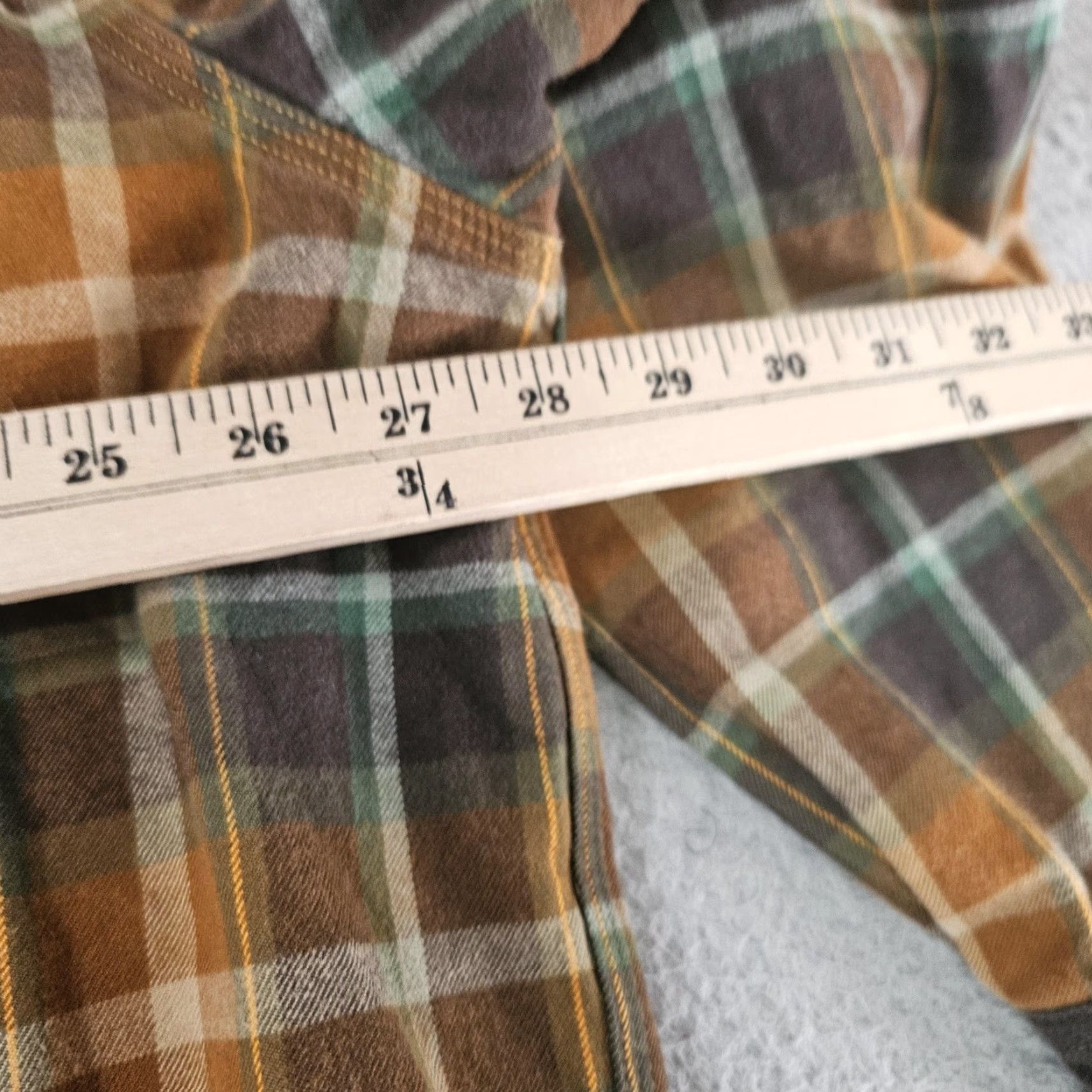 Carhartt Carhartt Shirt Mens 2XL Brown Plaid Flannel Long Sleeve Button Up Loose Fit Size US XXL / EU 58 / 5 - 6 Thumbnail