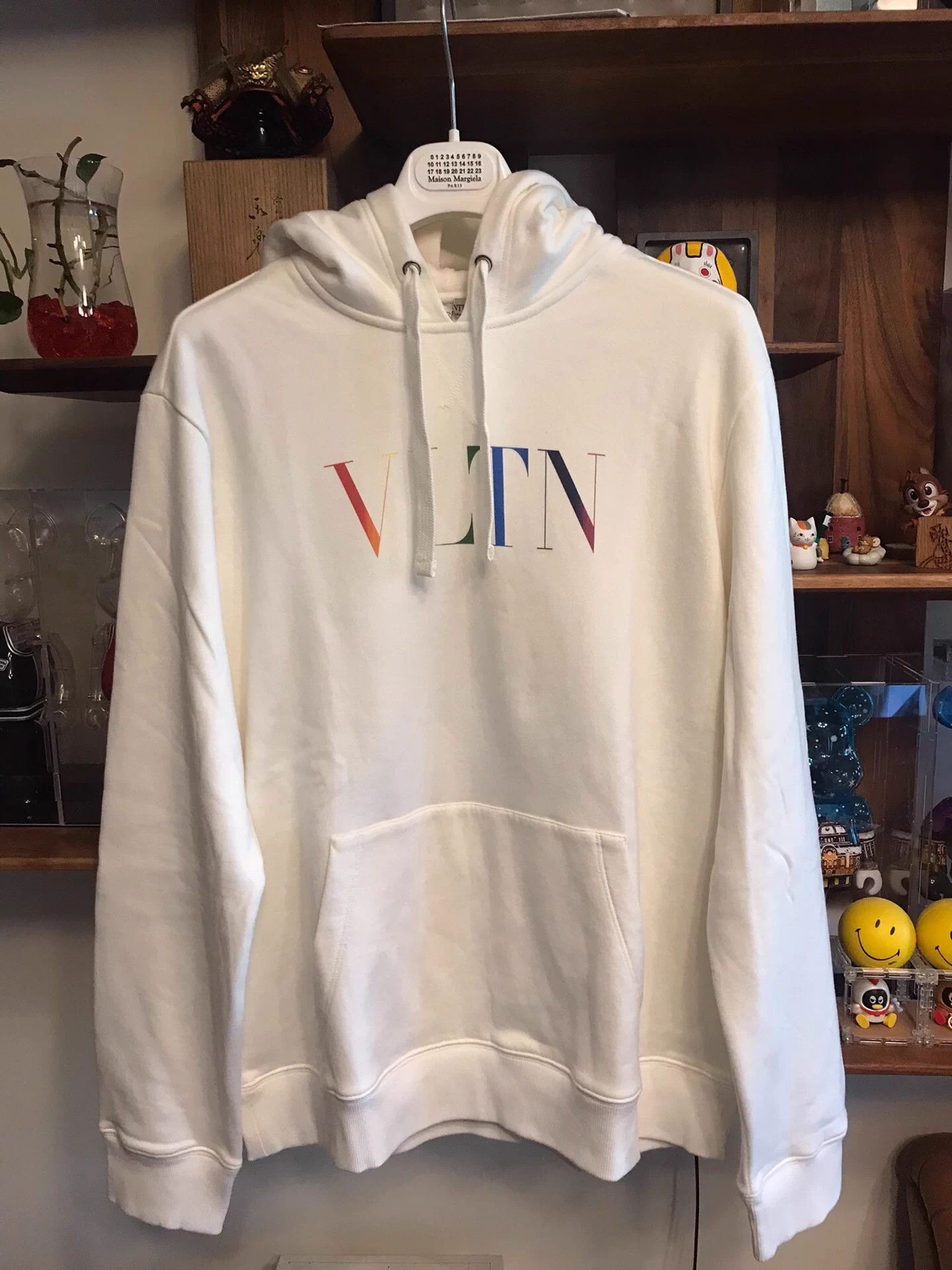 Valentino Valentino Color Letter Cream Hoodie Unisex L Size US L / EU 52-54 / 3 - 1 Thumbnail