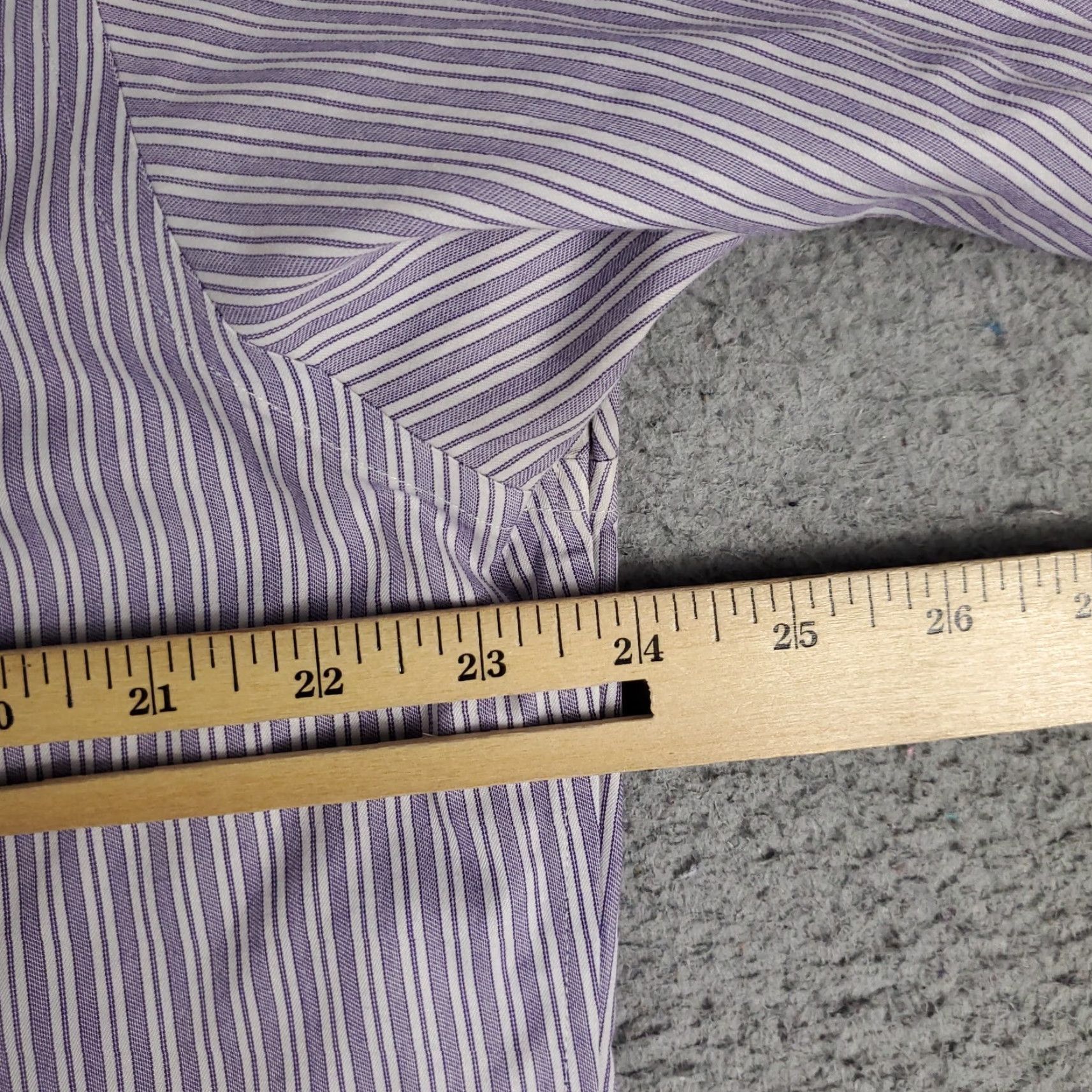 Brooks Brothers Brooks Brothers Dress Shirt Mens 16.5 Purple Striped Long Sleeve Button Up Classic Modern Size 42R - 7 Thumbnail
