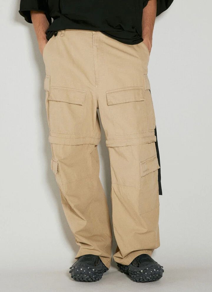 Balenciaga o1bcso1str0226 Large Cargo Pants In Beige Size US 30 / EU 46 - 3 Thumbnail