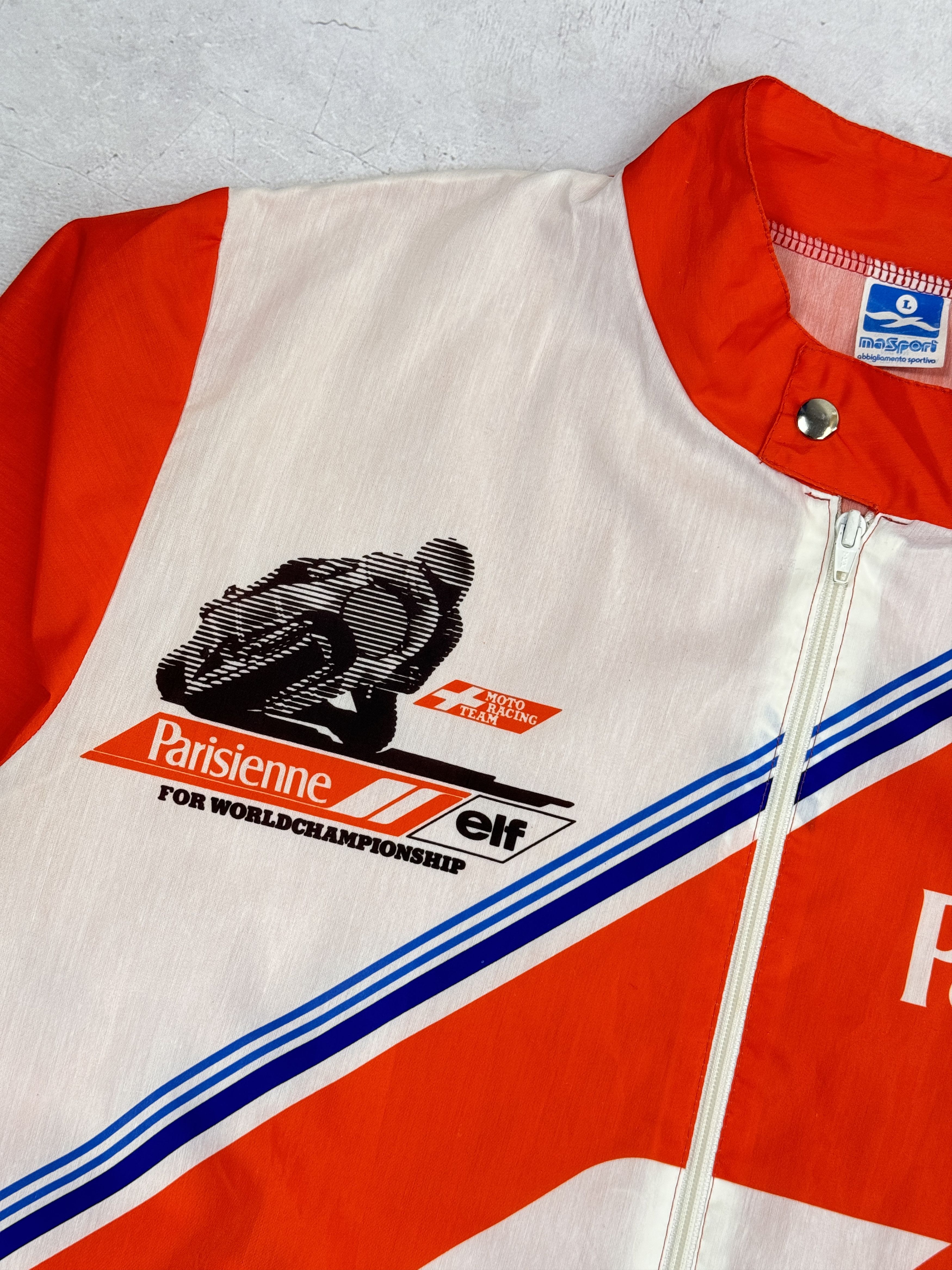 Vintage Vintage Parisienne Elf Worldchampion Jacket Swiss Moto Team Size US L / EU 52-54 / 3 - 4 Thumbnail