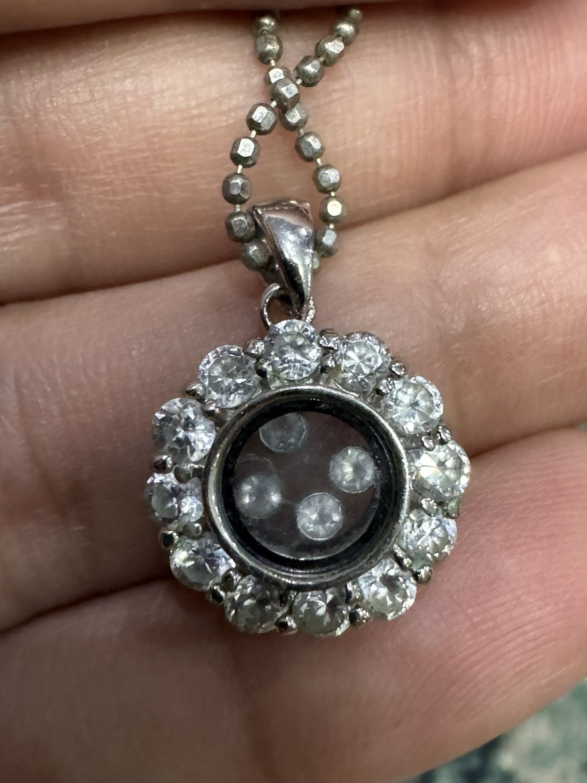 Jewelry 925 SILVER WITH DIAMOND CASE NECKLACE Size ONE SIZE - 4 Thumbnail