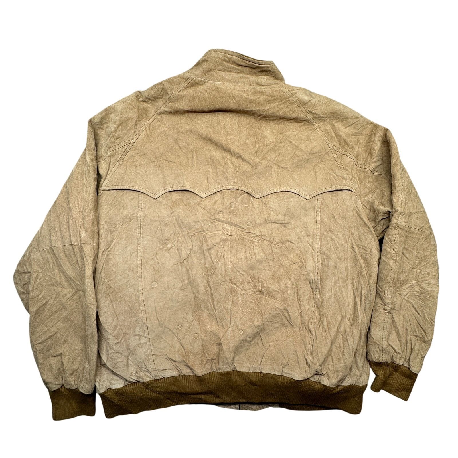 Orvis Orvis Suede Leather Bomber Jacket Mens Large Plaid Lined Size US L / EU 52-54 / 3 - 2 Thumbnail