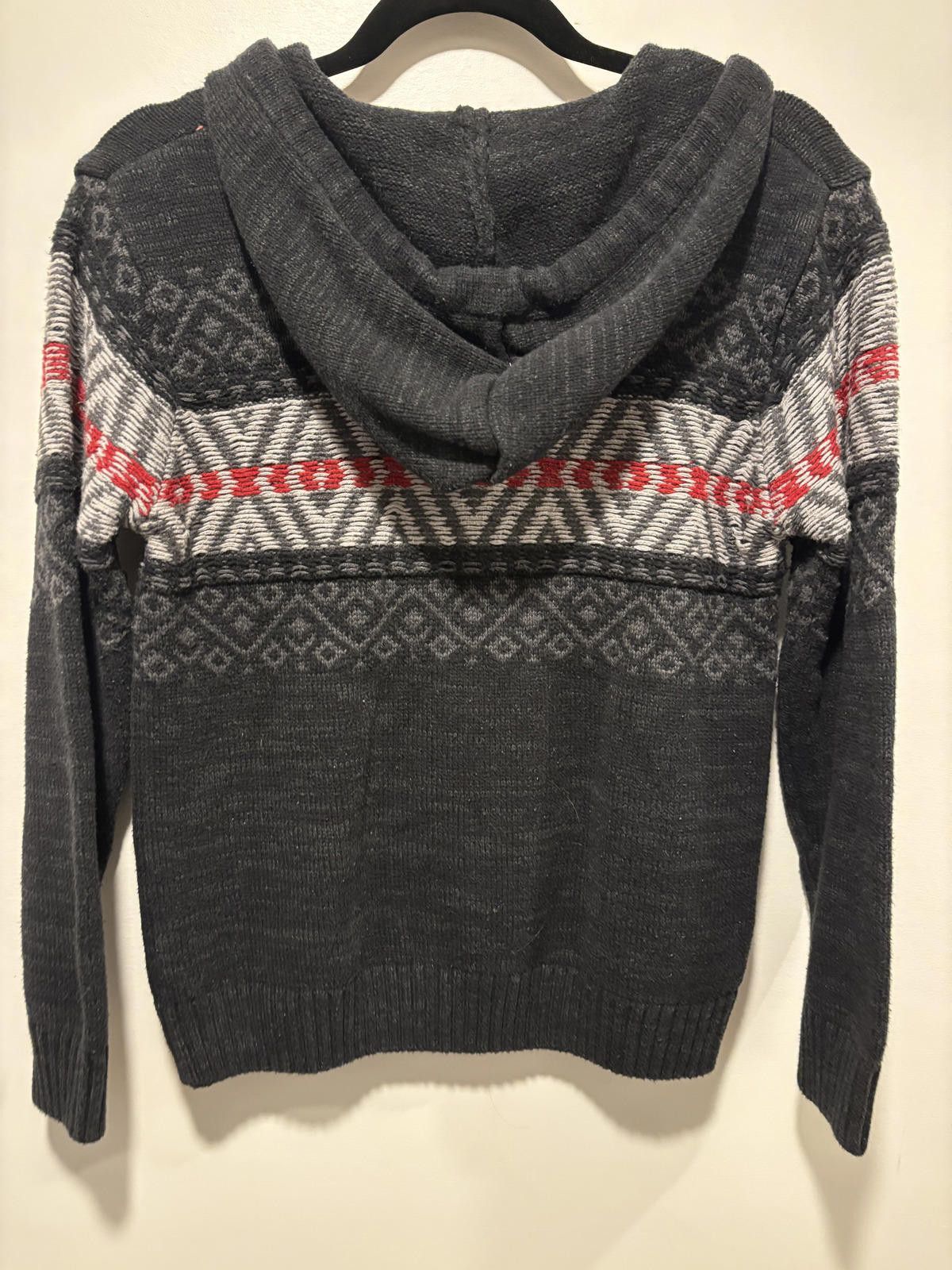 Retrofit Y2K Retrofit Zip-Up Hooded Sweater - Gray with Patterned Size S / US 4 / IT 40 - 4 Thumbnail