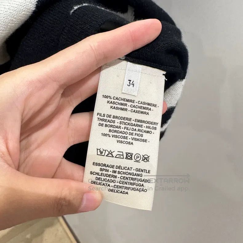 Hermes Hermes Cashmere Classic Black and White Color Blocked Size XXS / US 00 / IT 34 - 4 Thumbnail